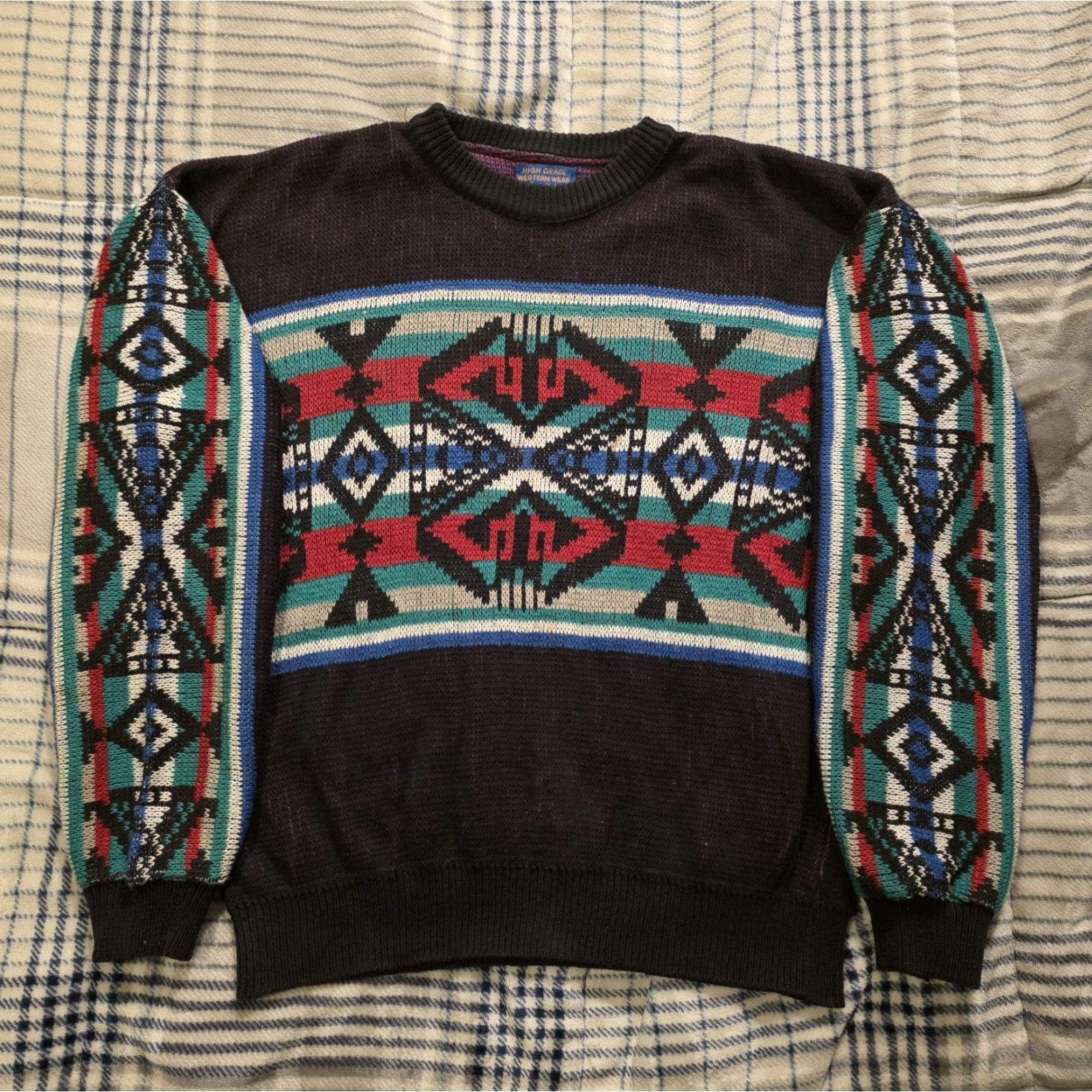 Pendleton Vtg Pendleton High Grade Western Wear Aztec Knit Sweater Mens Medium Oversized Size US M / EU 48-50 / 2 - 2 Thumbnail