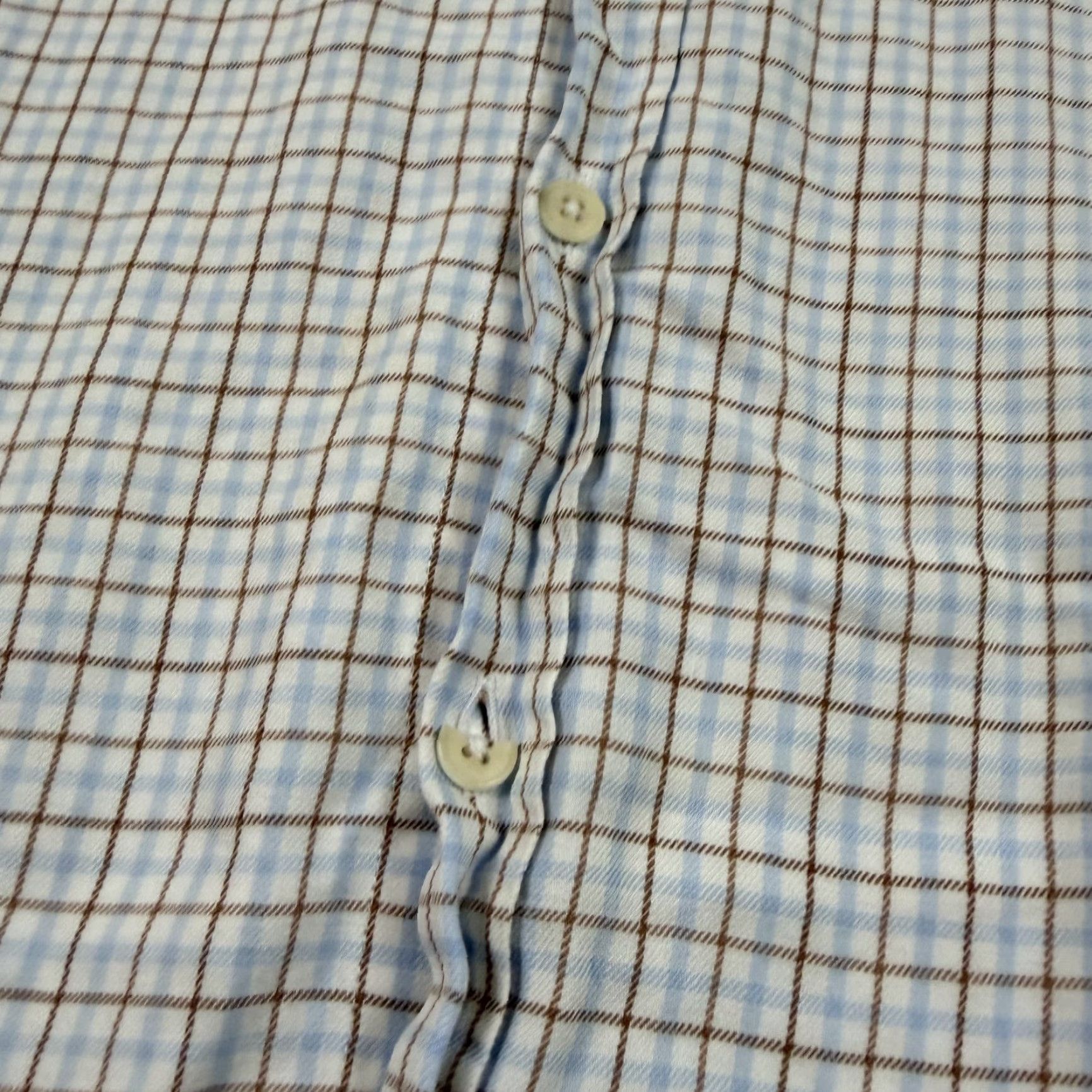 Vintage Onward Reserve Shirt Mens XL Plaid Blue Brown Long Sleeve Button-Up Casual Cotton Size US XL / EU 56 / 4 - 5 Thumbnail