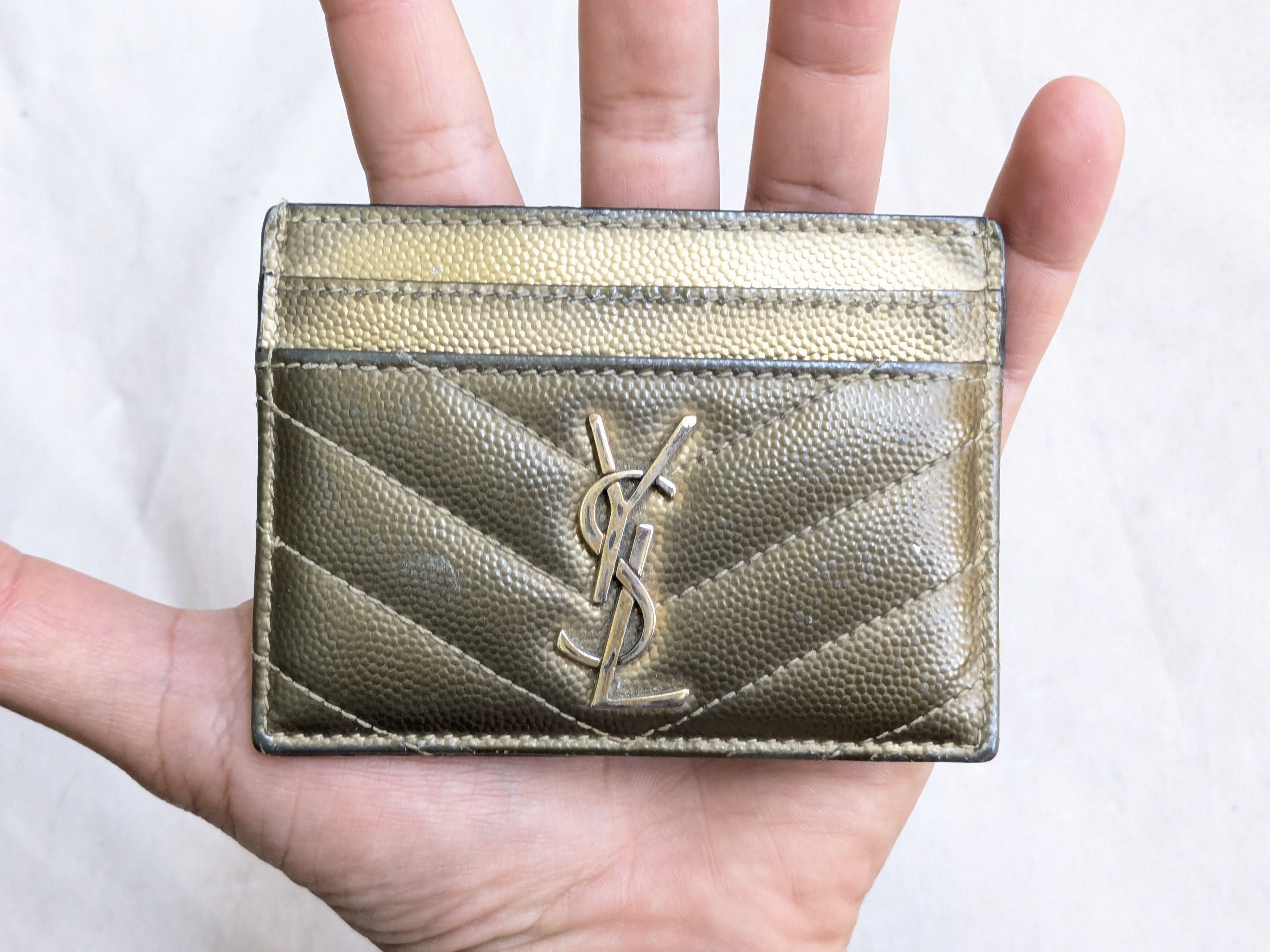 Saint Laurent Paris Saint Laurent Paris Cardholder Wallet Gold Wallet Size ONE SIZE - 8 Thumbnail