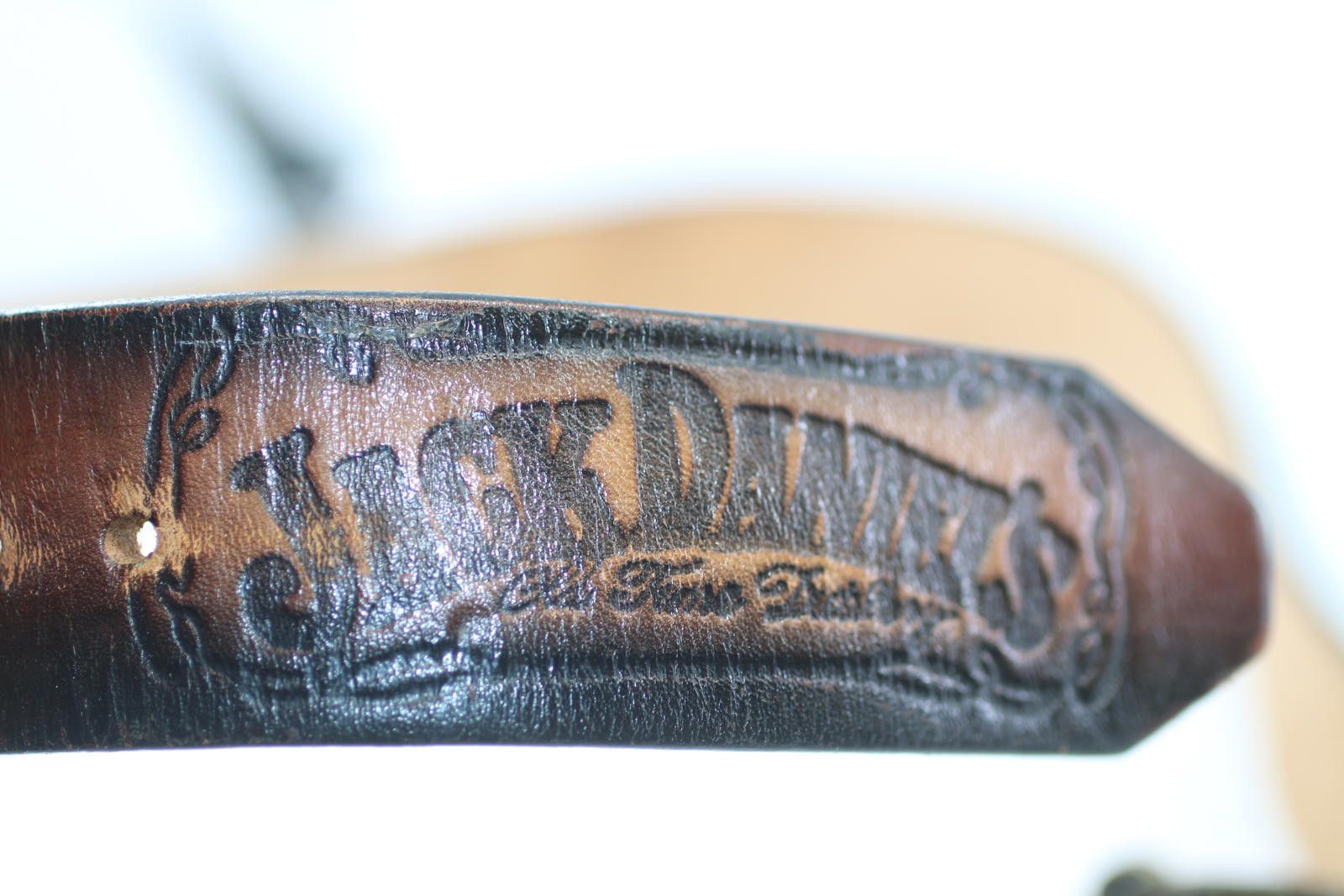 Other Vintage Jack Daniel’s Leather Belt Brass Buckle '89 Licensed Size ONE SIZE - 8 Thumbnail