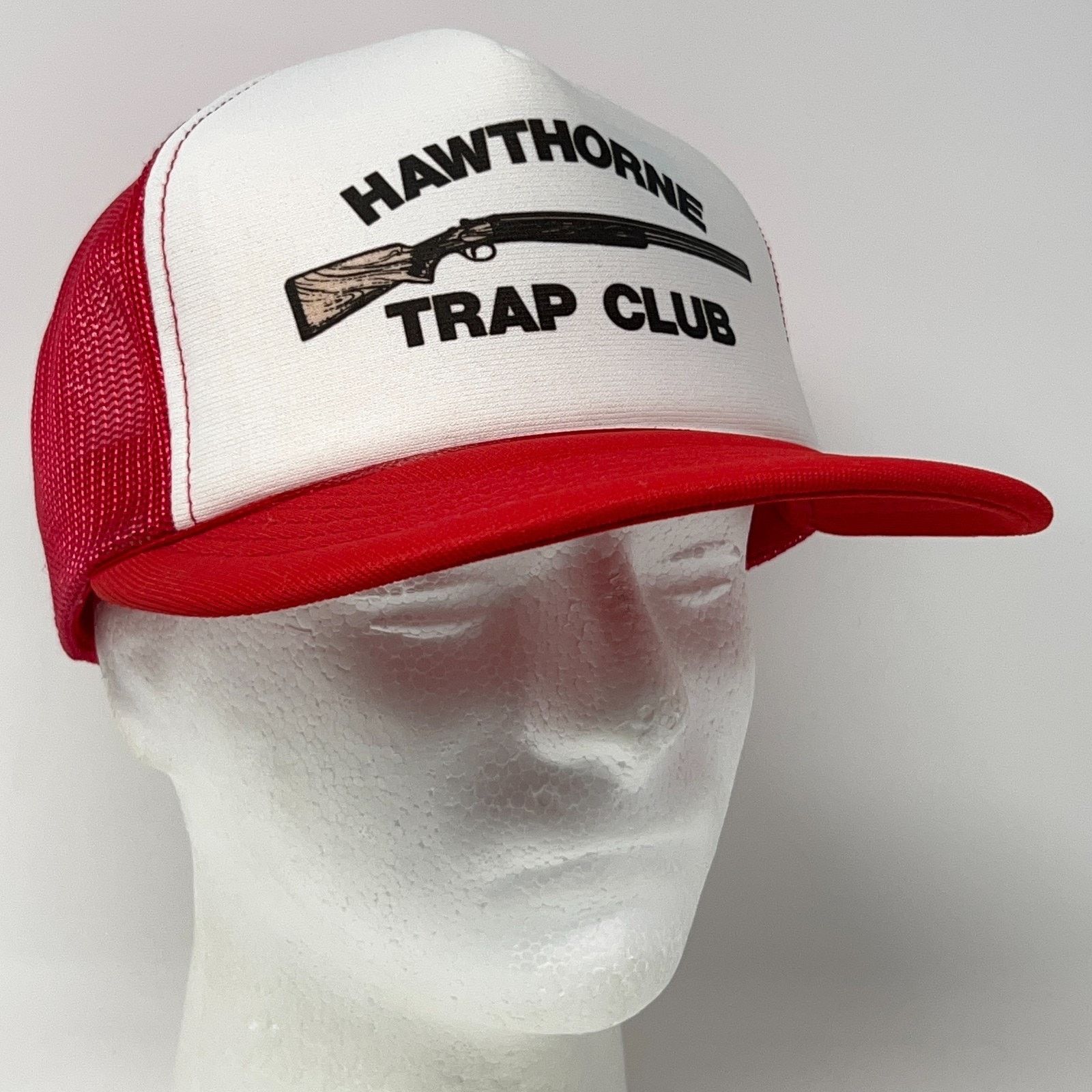 Vintage Vintage 80s Hawthorne Trap Club Trucker Hat Baseball Cap Red Size ONE SIZE - 9 Thumbnail
