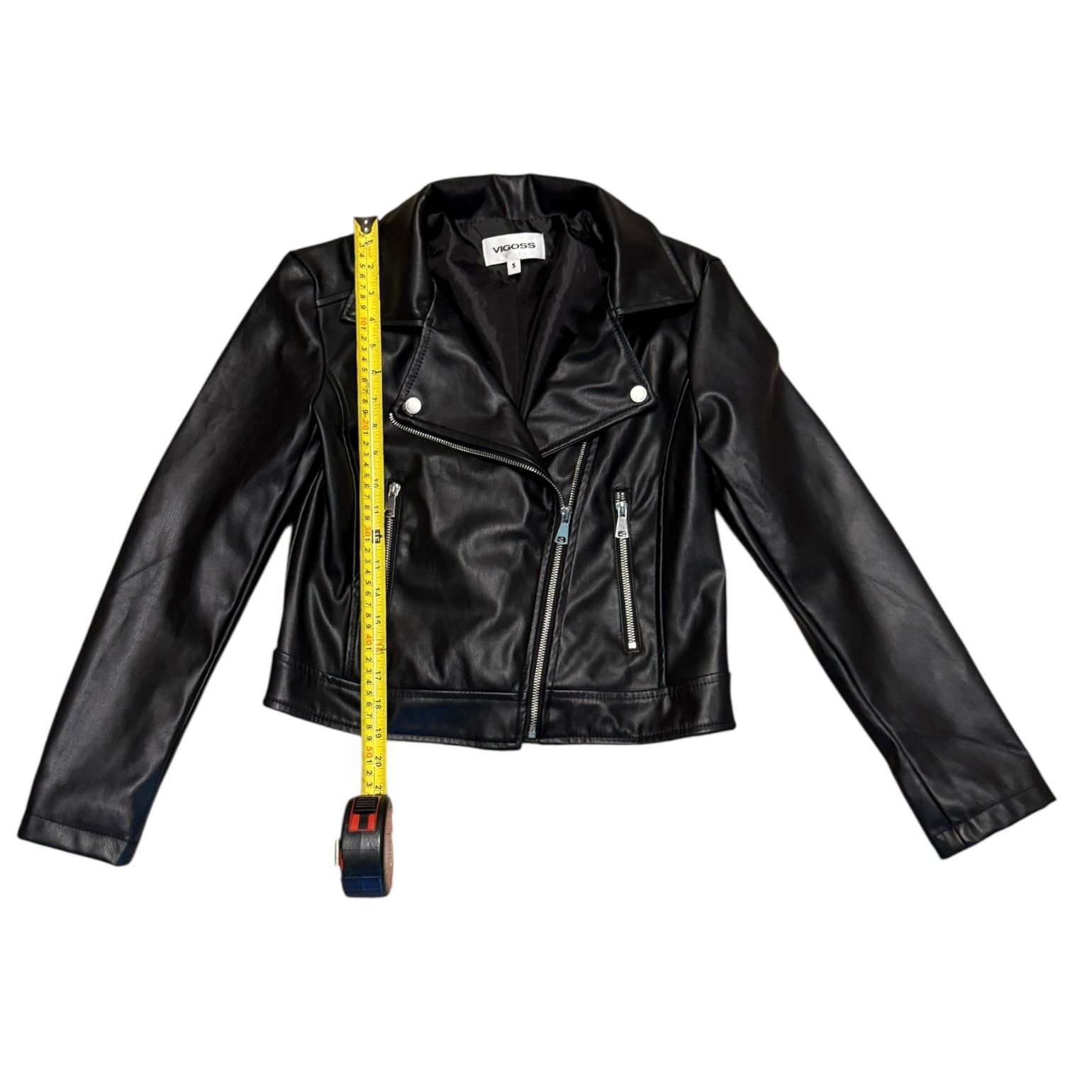 Other Vigoss Black Faux Leather Zipper Biker Size Small Size S / US 4 / IT 40 - 5 Thumbnail