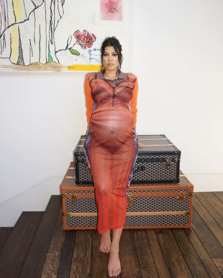 Jean Paul Gaultier × Y/Project Orange Collared Trompe L'oeil Maxi Dress Size XS / US 0-2 / IT 36-38 - 5 Thumbnail