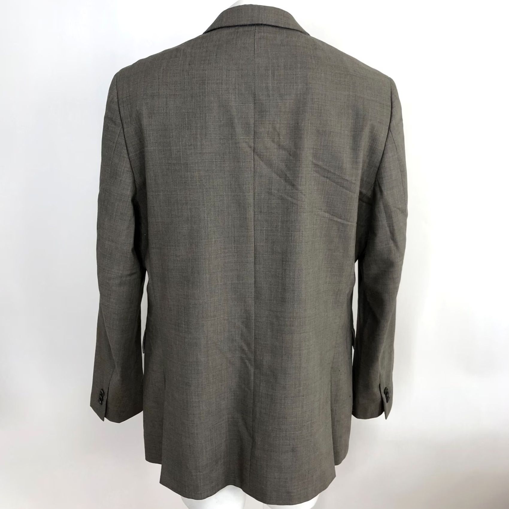 Banana Republic Banana Republic Blazer Sport Coat 44 L 100% Wool Brown Gray Button Notch Lapel Double-Vented Single-Breasted Two-Button Shirt Mens Regular Size 44R - 4 Thumbnail