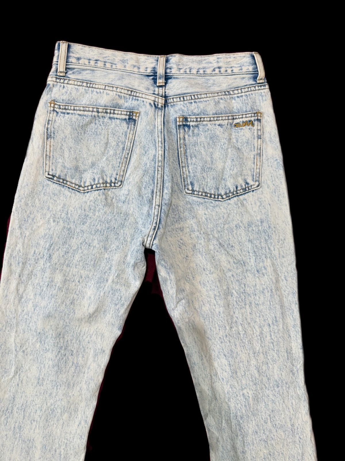 If Six Was Nine Japanese Brand X-Girl Acid Wash Denim Straight Slim Size US 29 - 8 Thumbnail