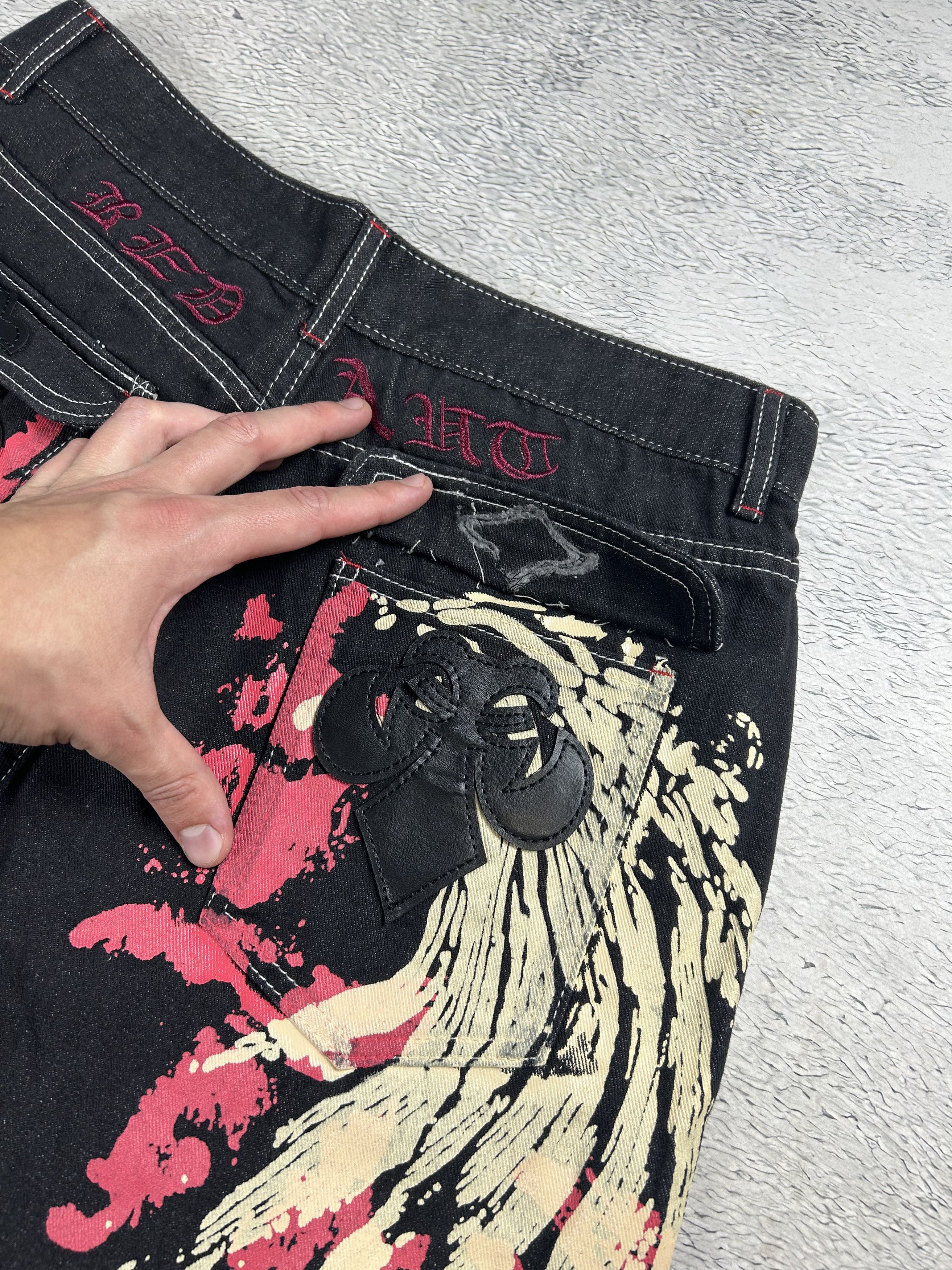 Japanese Brand Crazy Streetwear Jeans Baggy Big Logo Sk8 Light Size US 34 / EU 50 - 5 Thumbnail