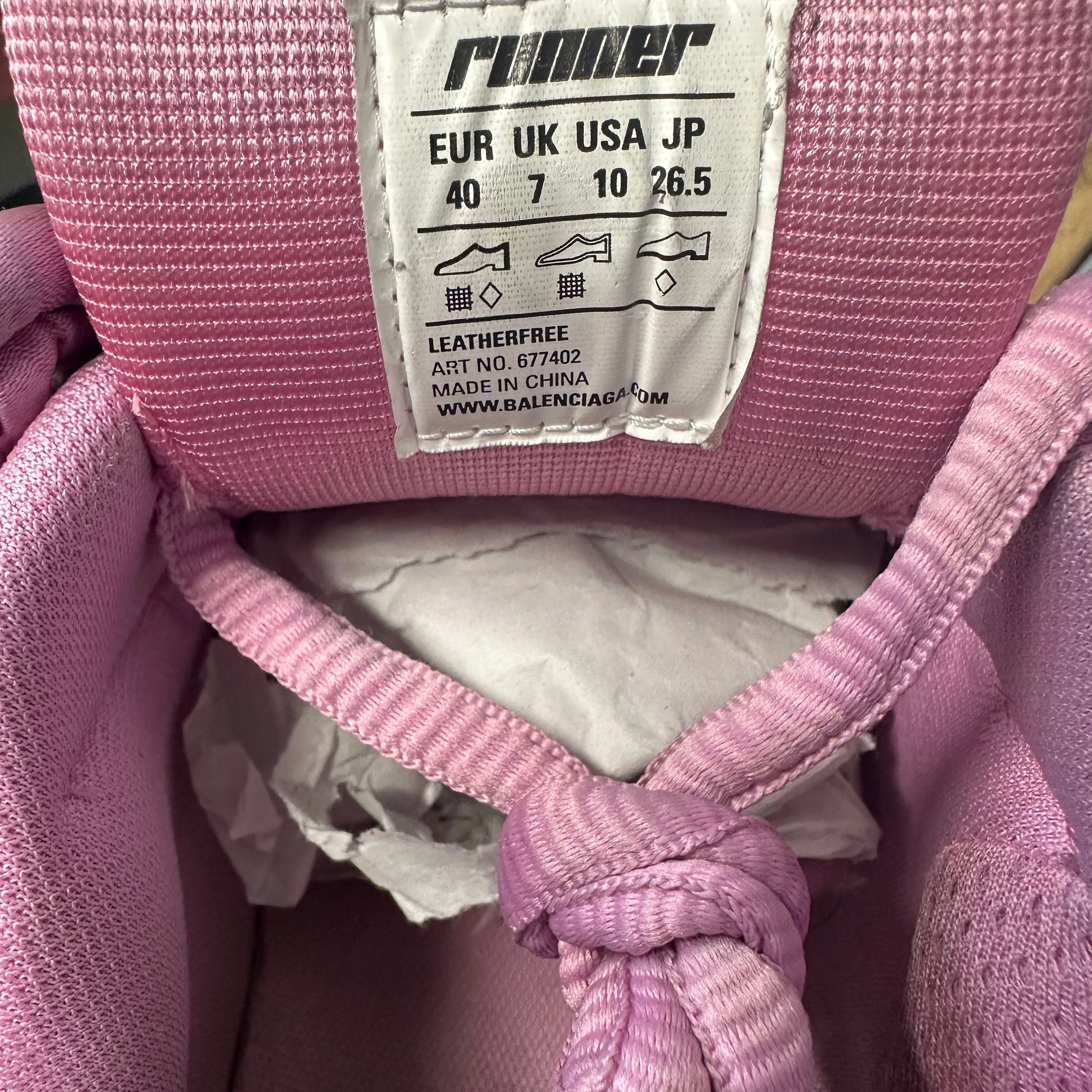 Balenciaga Balenciaga Runner Triple Pink Sneaker Sz 7 (40) Size US 7 / EU 40 - 7 Thumbnail