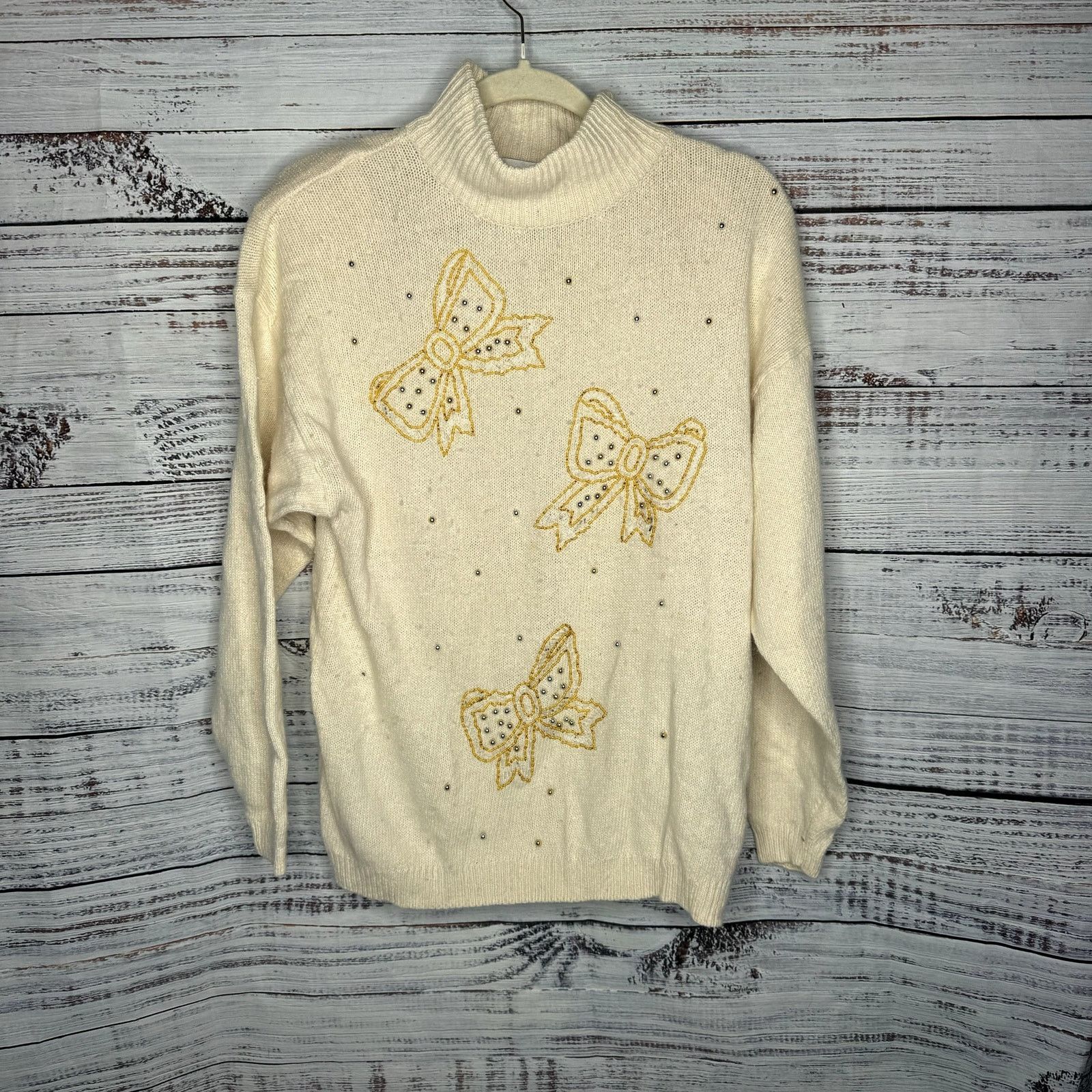 Vintage Dana Scott Silk Angora Wool Blend Sweater Embroidered M Size L / US 10 / IT 46 - 1 Thumbnail