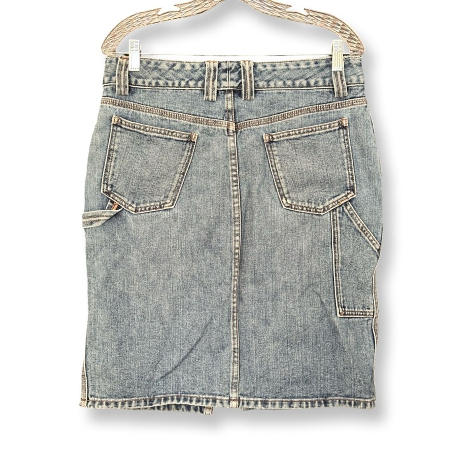 J.Crew J Crew Front Slit Denim Y2K Midi Skirt Size 29" - 2 Thumbnail