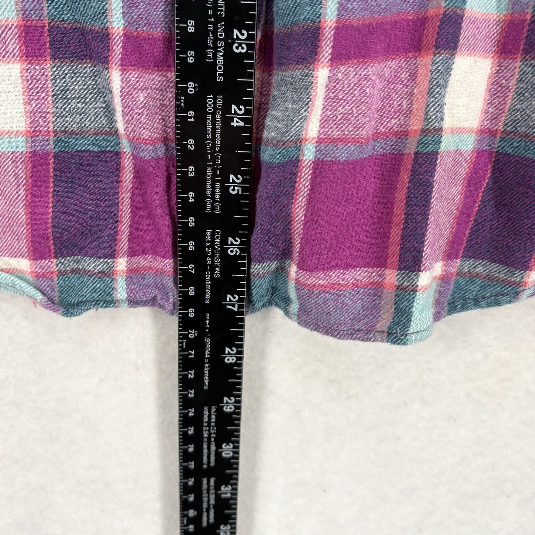 Wrangler Wrangler Shirt Womens 3XL Purple Plaid Flannel Pearl Snap Long Sleeve Western Size XXL / US 16-18 / IT 52-54 - 6 Thumbnail