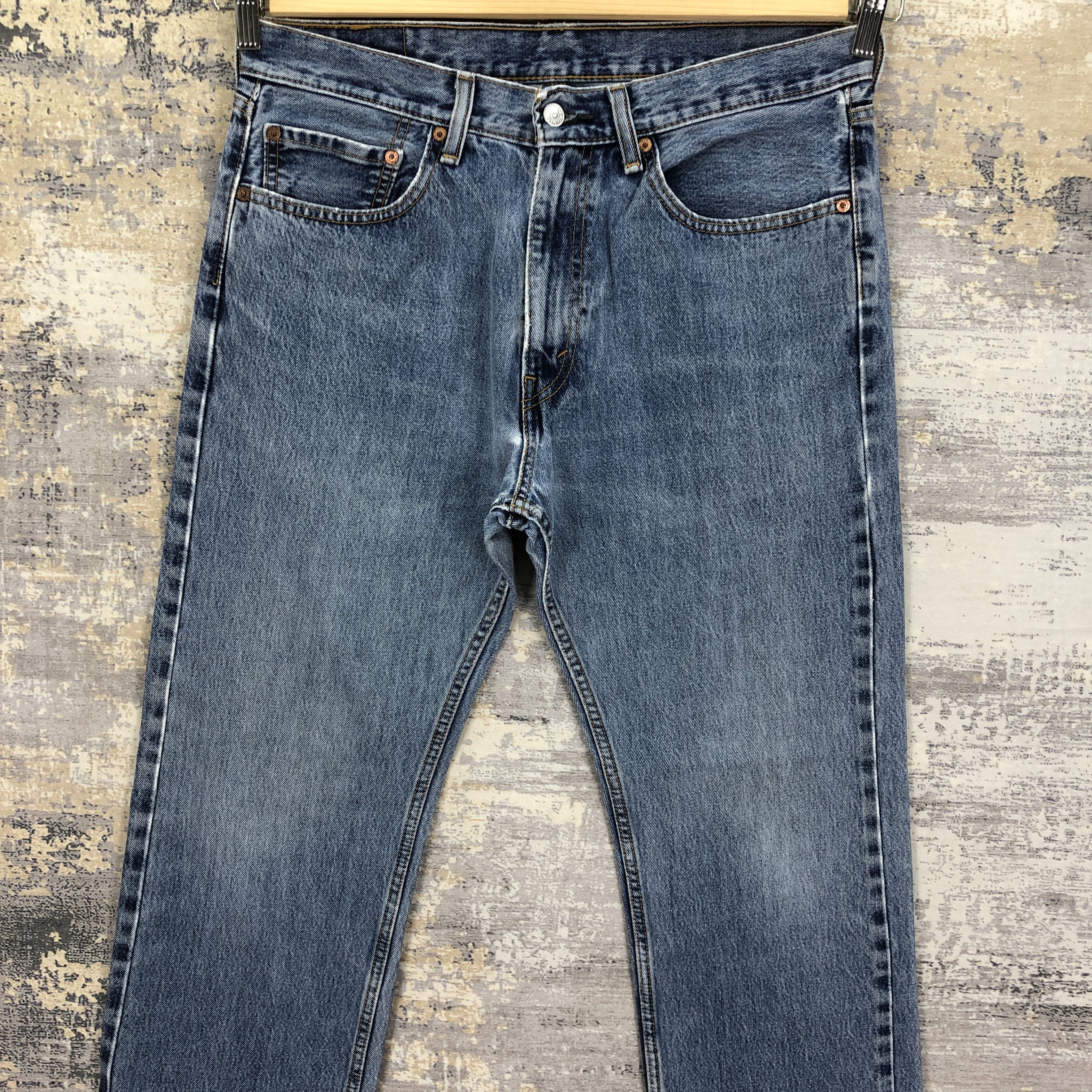 Levi's Vintage Levis 505 Jeans Ripped Levi's Stonewash Faded Denim Size US 34 / EU 50 - 3 Thumbnail