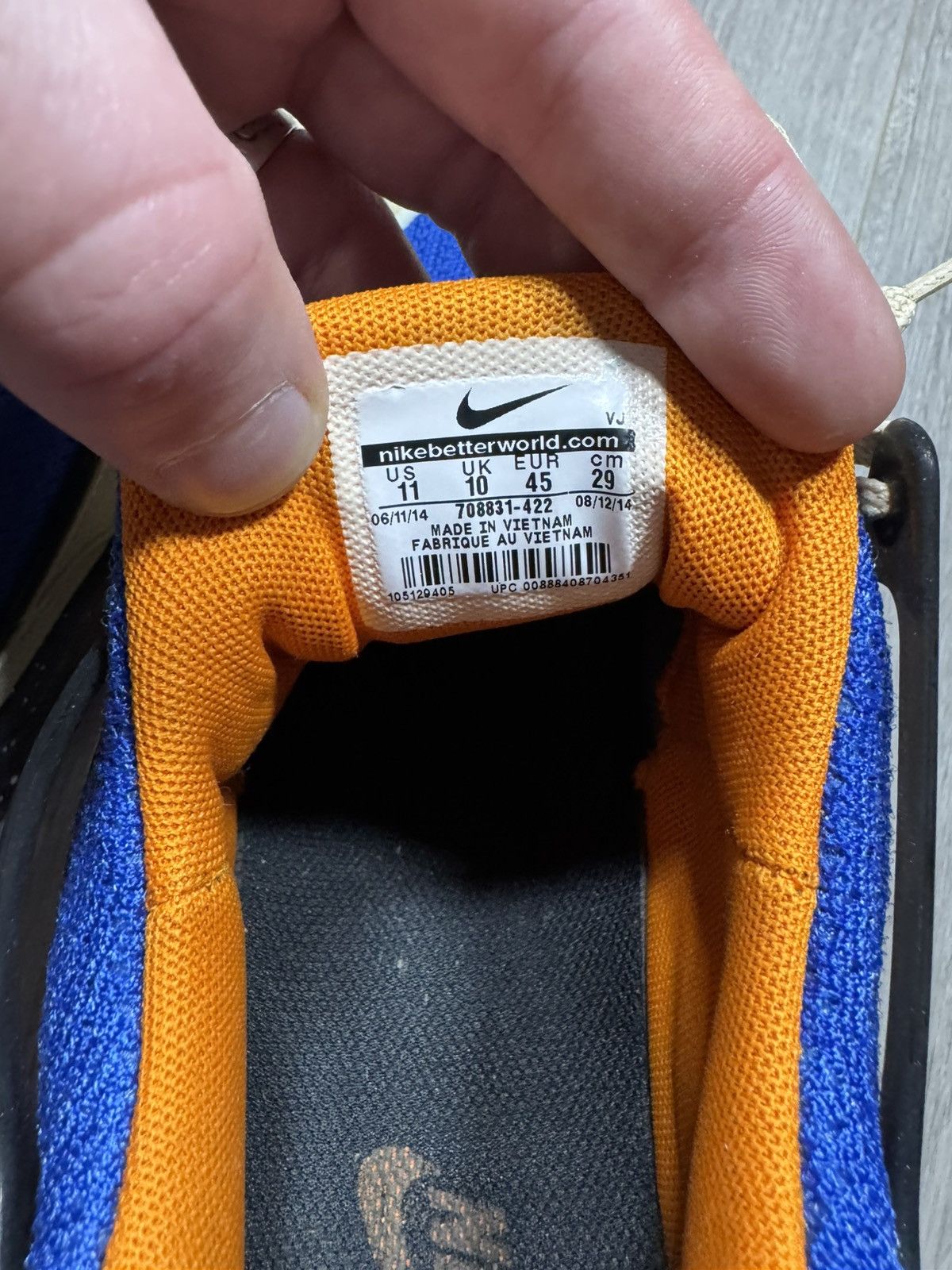 Nike Nike Air Huarache Light Size? Mowabb Blue Black Orange Size US 11 / EU 44 - 11 Thumbnail