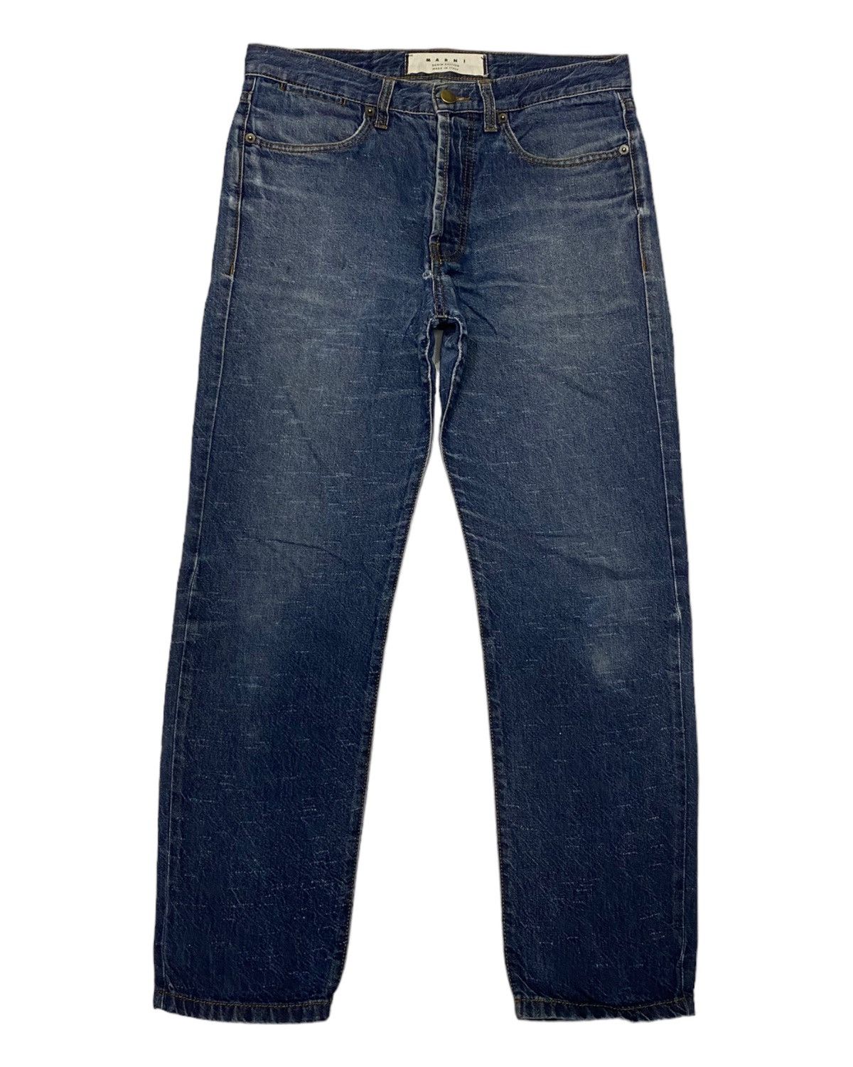 🔥MARNI DISTRESSED DENIM JEANS CROPPED