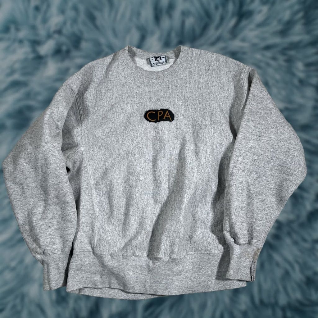 Lee VINTAGE Lee Sweatshirt CPA Center Logo 90s Heather Gray Gray Size M Mens Pullover Size US M / EU 48-50 / 2 - 1 Thumbnail