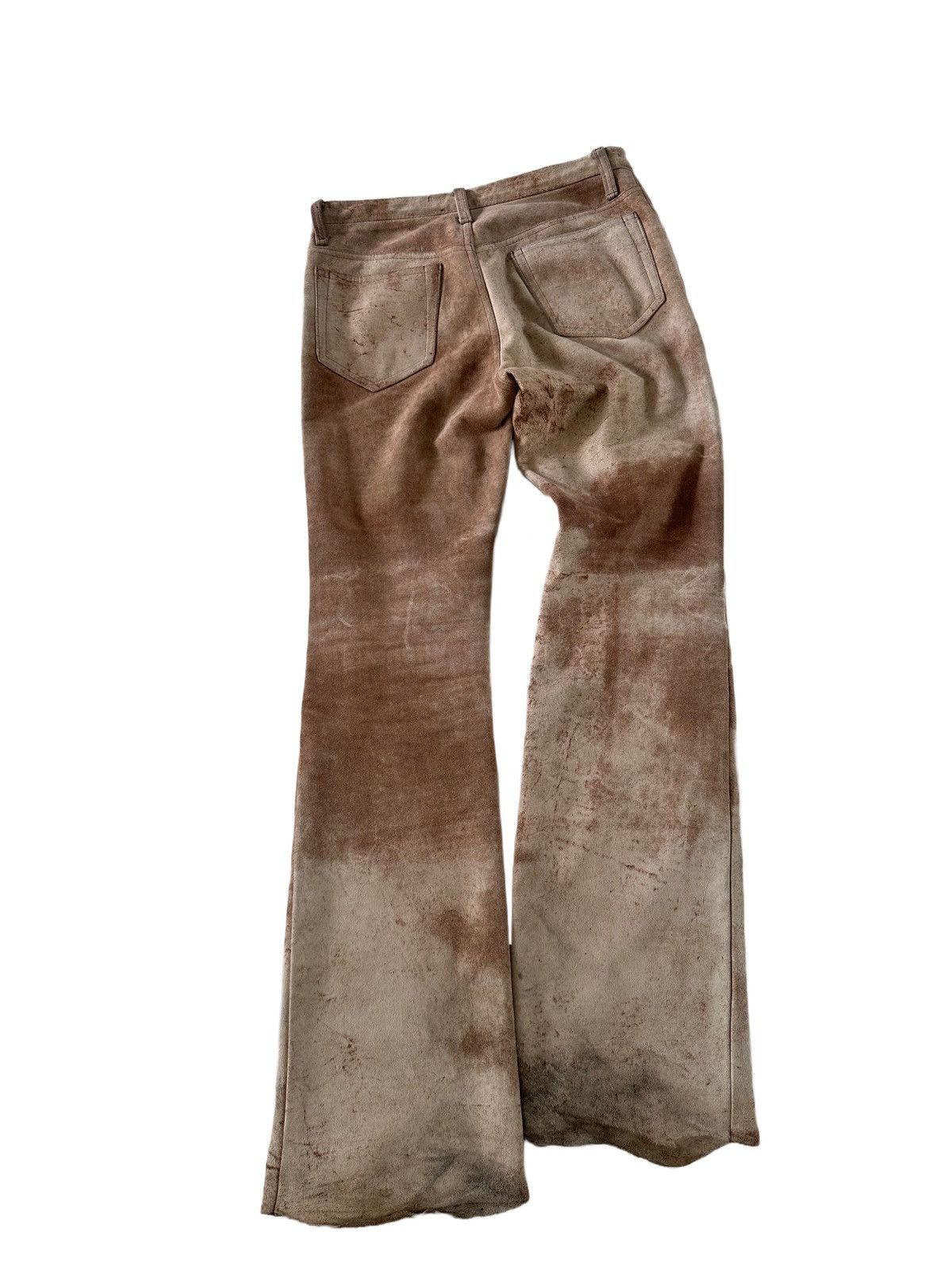 Yasuyuki Ishii YASUYUKI ISHII LEATHER COWHIDE FLARED PANTS Size US 31 - 4 Thumbnail