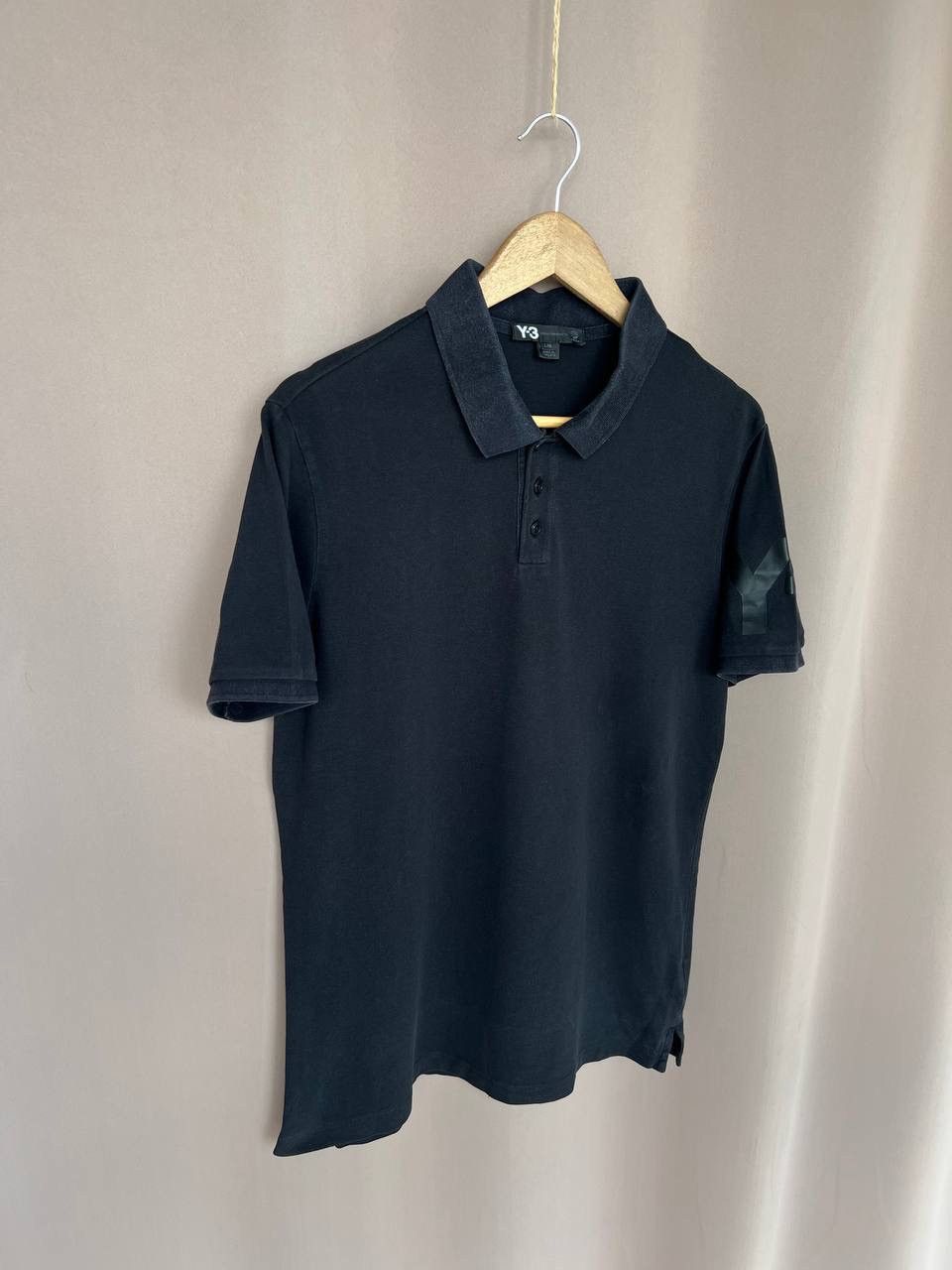 Yohji Yamamoto Y-3 Yohji Yamamoto Polo Shirt Mens Size M/L Sleeve Logo Size US L / EU 52-54 / 3 - 5 Thumbnail