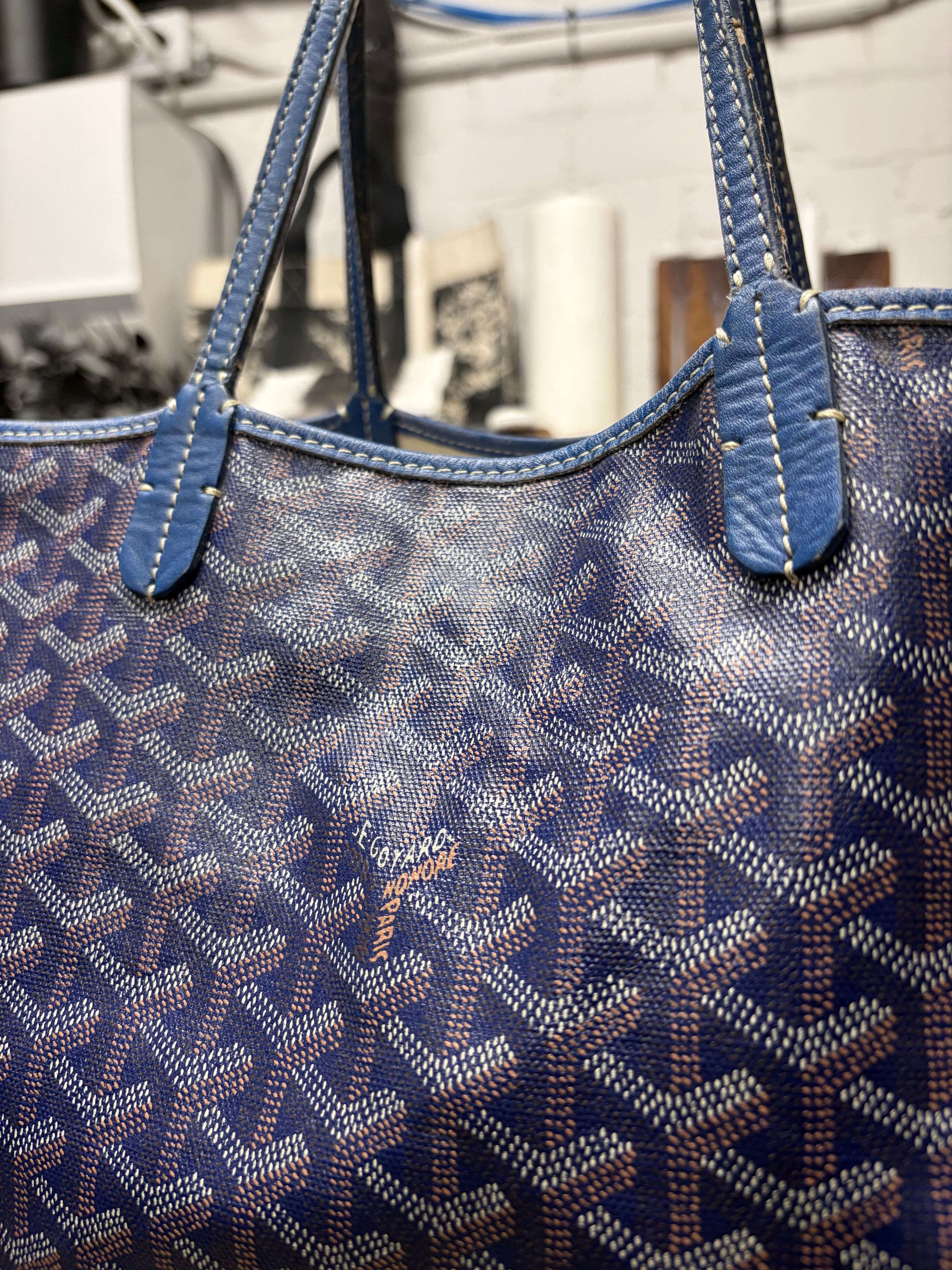 Goyard Goyard ‘ST Louis PM’ Blue Monogram Tote Bag Size ONE SIZE - 2 Thumbnail