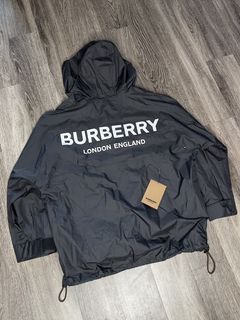 Burberry Lambeth Tb Monogram Logo Fleece Jacket In Navy