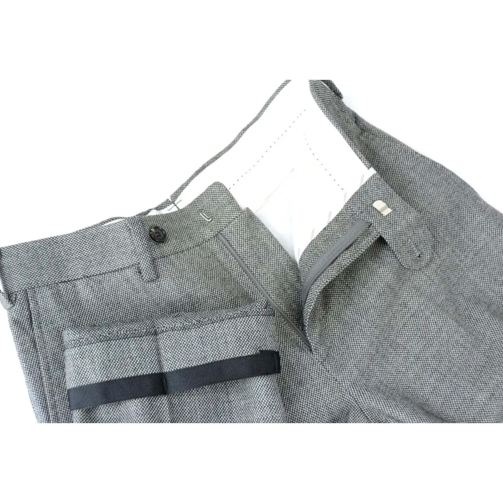 Suitsupply Suitsupply Trousers Men's UK 34 / W27 Pure Wool Classic Formal Zip Tapered Grey Capable All Seasons Regular Mens Size US 34 / EU 50 - 4 Thumbnail