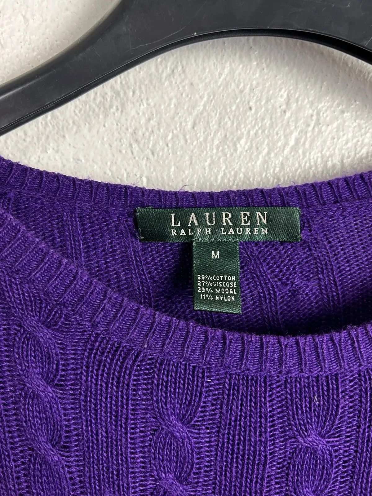 Polo Ralph Lauren Vintage Lauren By Ralph Lauren Cable Knit Wool Sweater Size M / US 6-8 / IT 42-44 - 6 Thumbnail