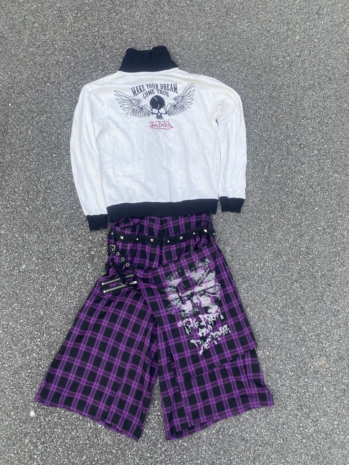 Japanese Brand Vintage Von Dutch Skull & Wings Punk Design Size US XL / EU 56 / 4 - 8 Thumbnail
