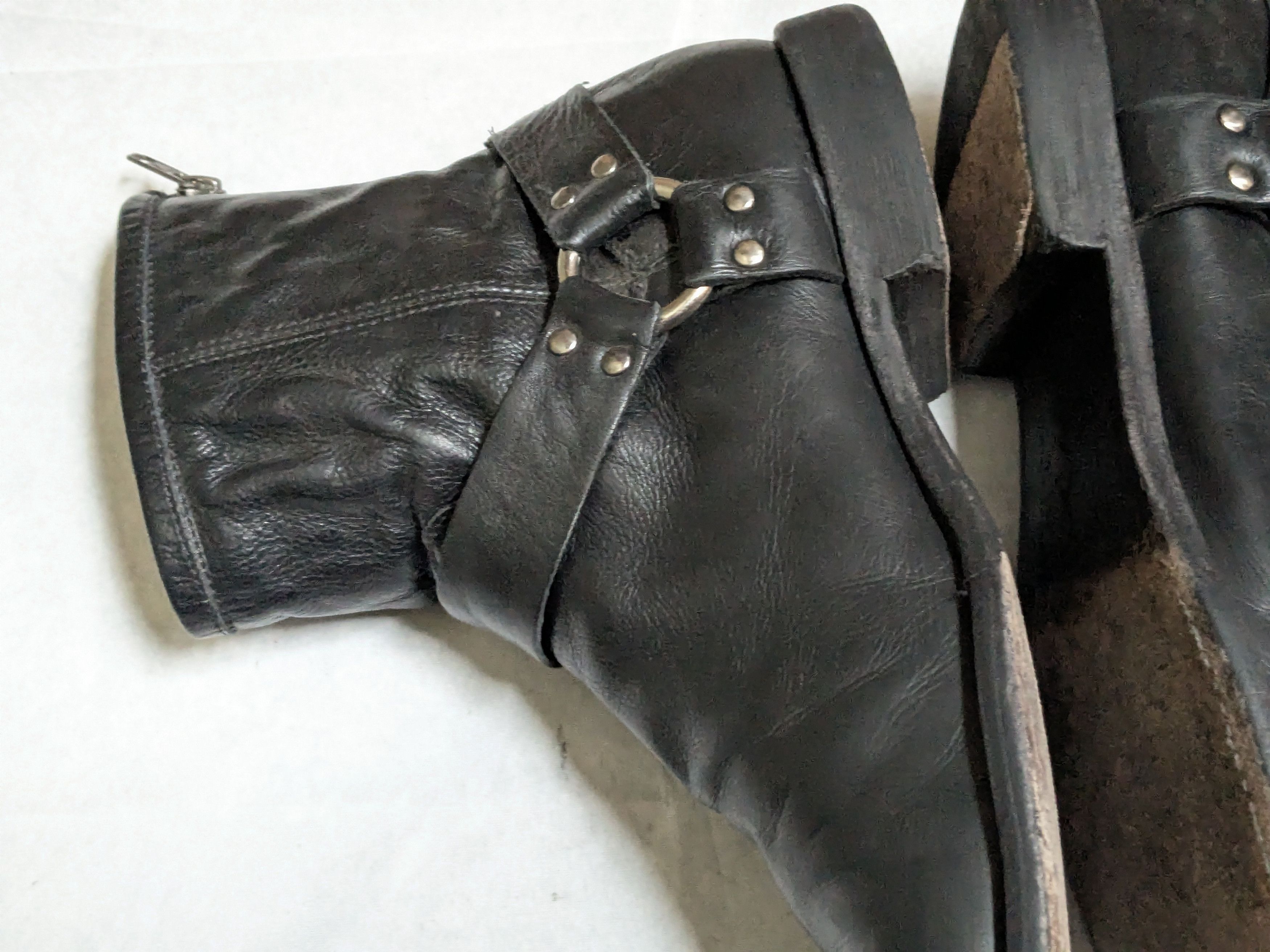 Frye Frye Harness Black Leather 10 D Leather Buckle Belted Size US 10 / EU 43 - 14 Thumbnail