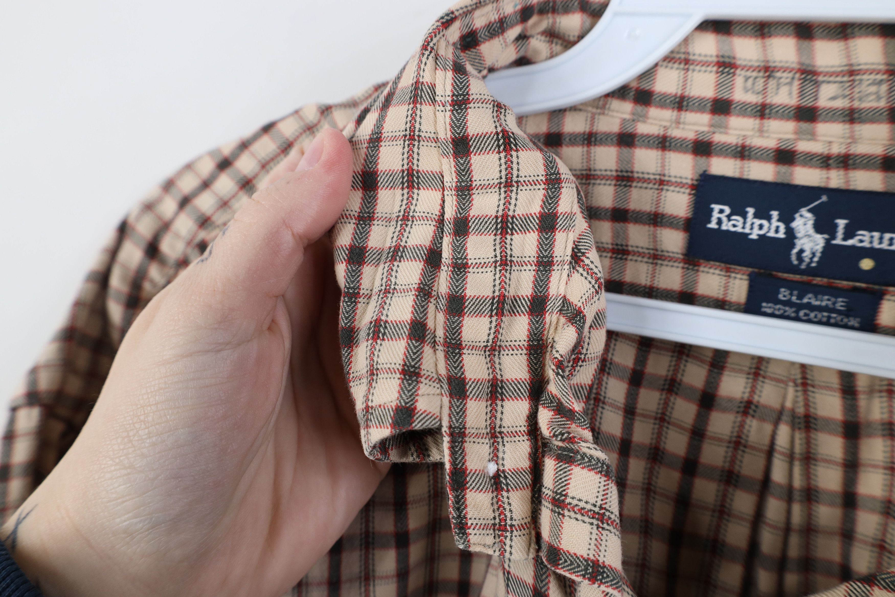 Ralph Lauren Vintage 90s Ralph Lauren Flannel Collared Button Down Shirt Size US XL / EU 56 / 4 - 8 Thumbnail