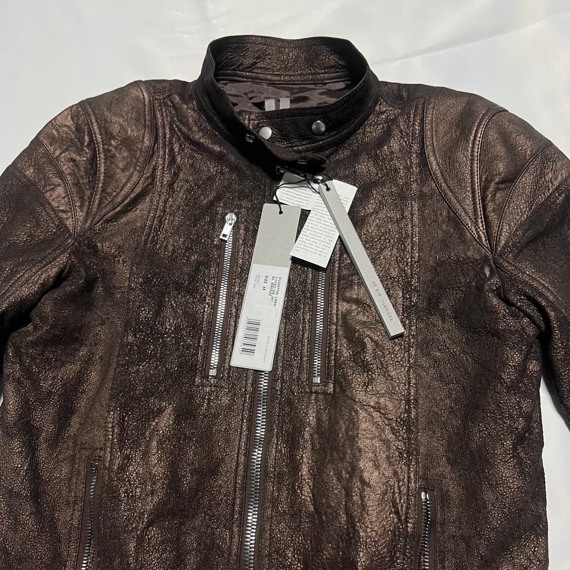 Rick Owens Rick Owens 20SS Tecuatl Lamb leather biker jacket Size US M / EU 48-50 / 2 - 5 Thumbnail