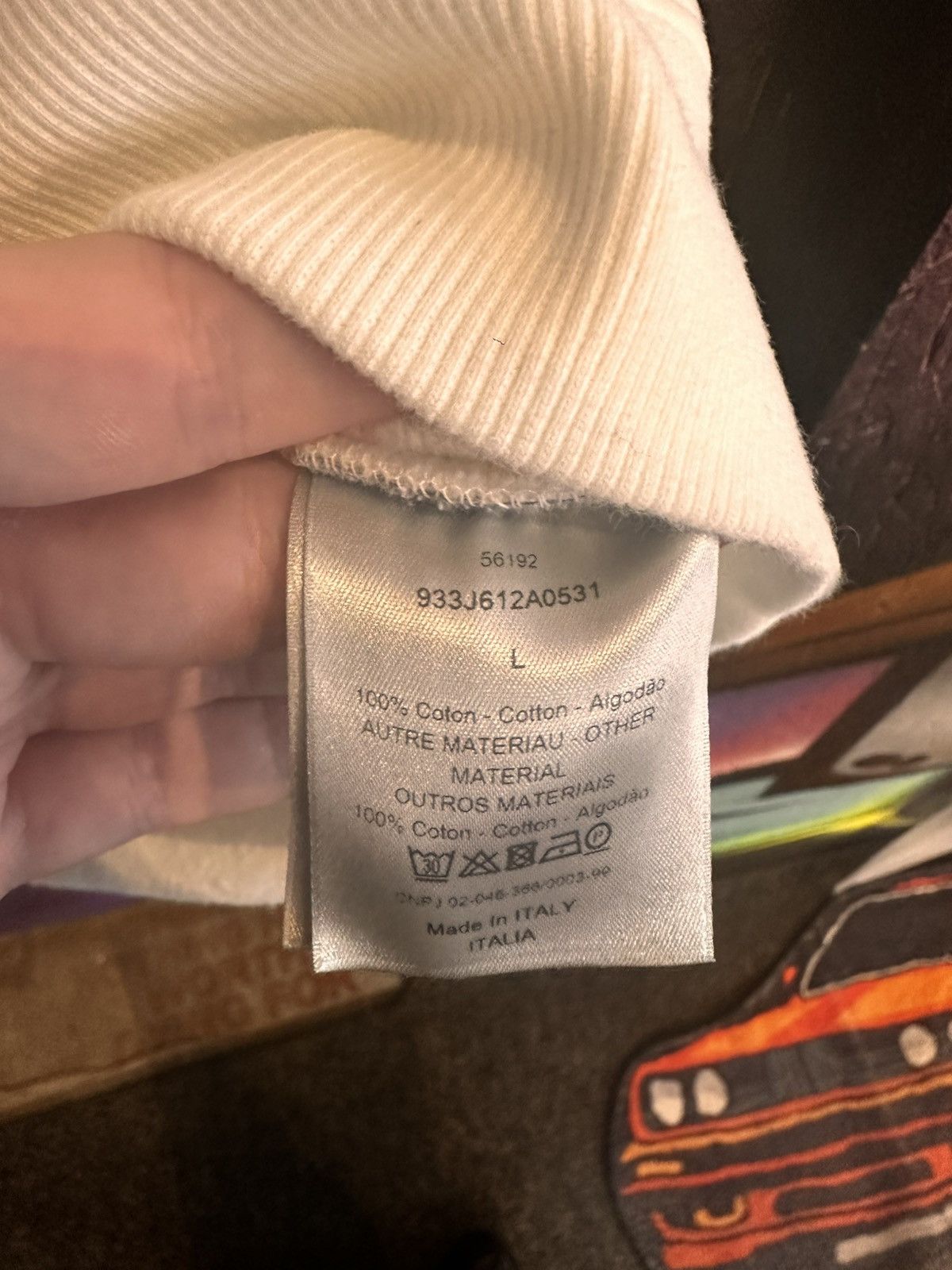 Dior KAWS x Dior Bee Crewneck white Size US L / EU 52-54 / 3 - 5 Thumbnail