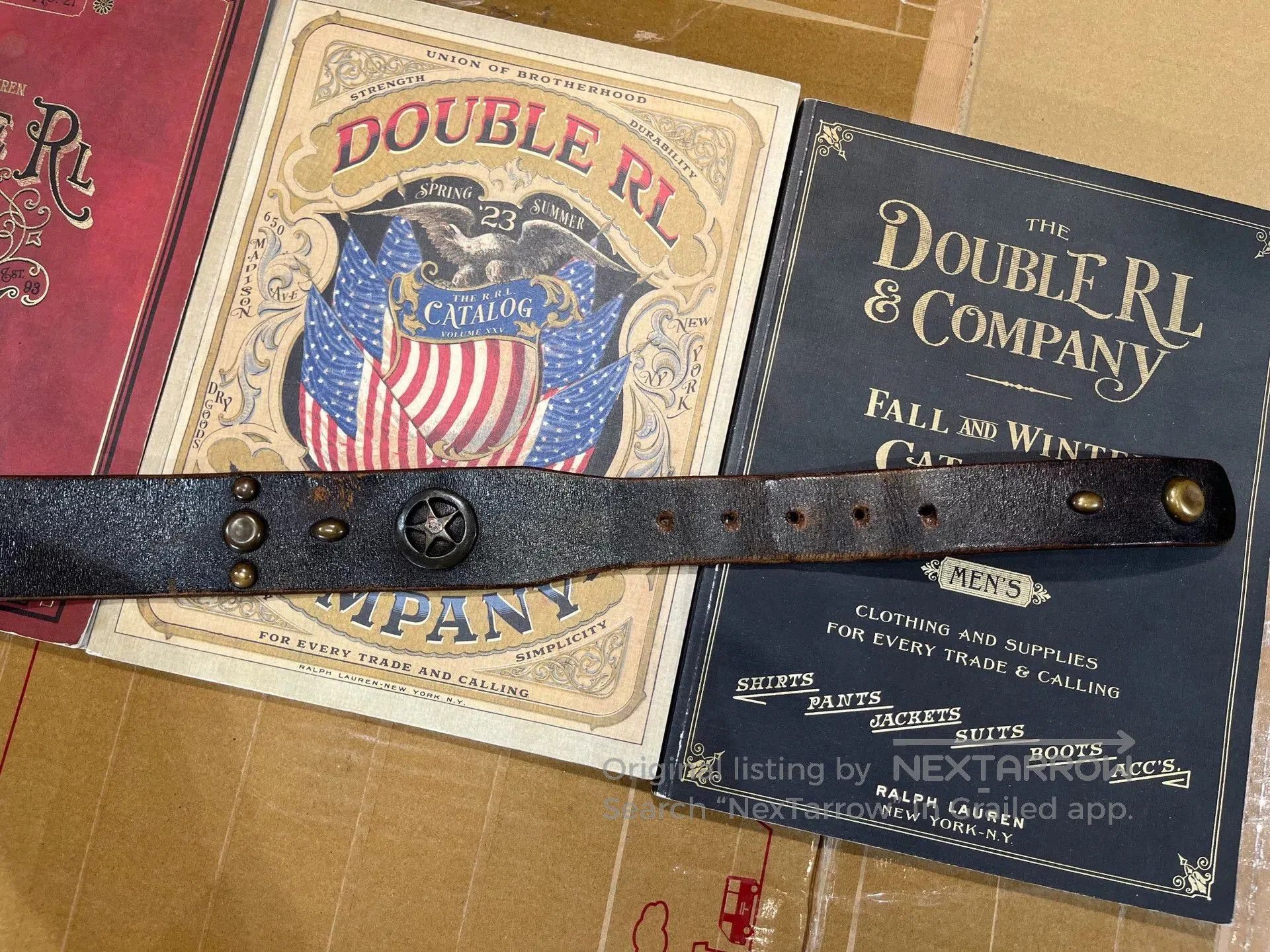 RRL Ralph Lauren vintage rrl leather belt from ralph lauren. Size ONE SIZE - 5 Thumbnail