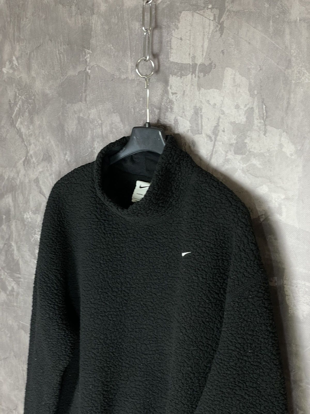 Nike × Vintage NIKE VINTAGE RARE TEDDY BLACK Y2K SWEATSHIRT Y2K Size S / US 4 / IT 40 - 7 Thumbnail