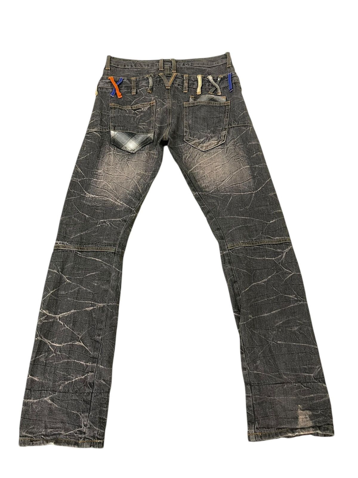 Japanese Brand Double Waist Jeans Barcedos Mud Washed Slim 9🟦 Size US 30 / EU 46 - 10 Thumbnail