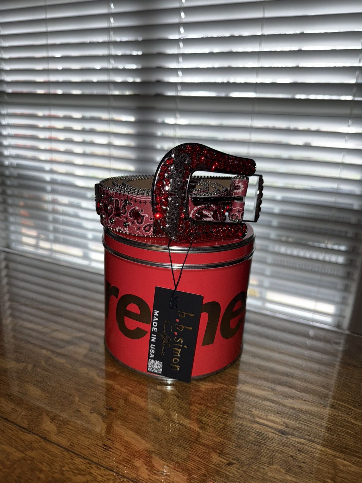 B.B. Simon × Supreme Supreme/b.b. Simon Red Bandana Belt SS26 Size 36 - 2 Thumbnail