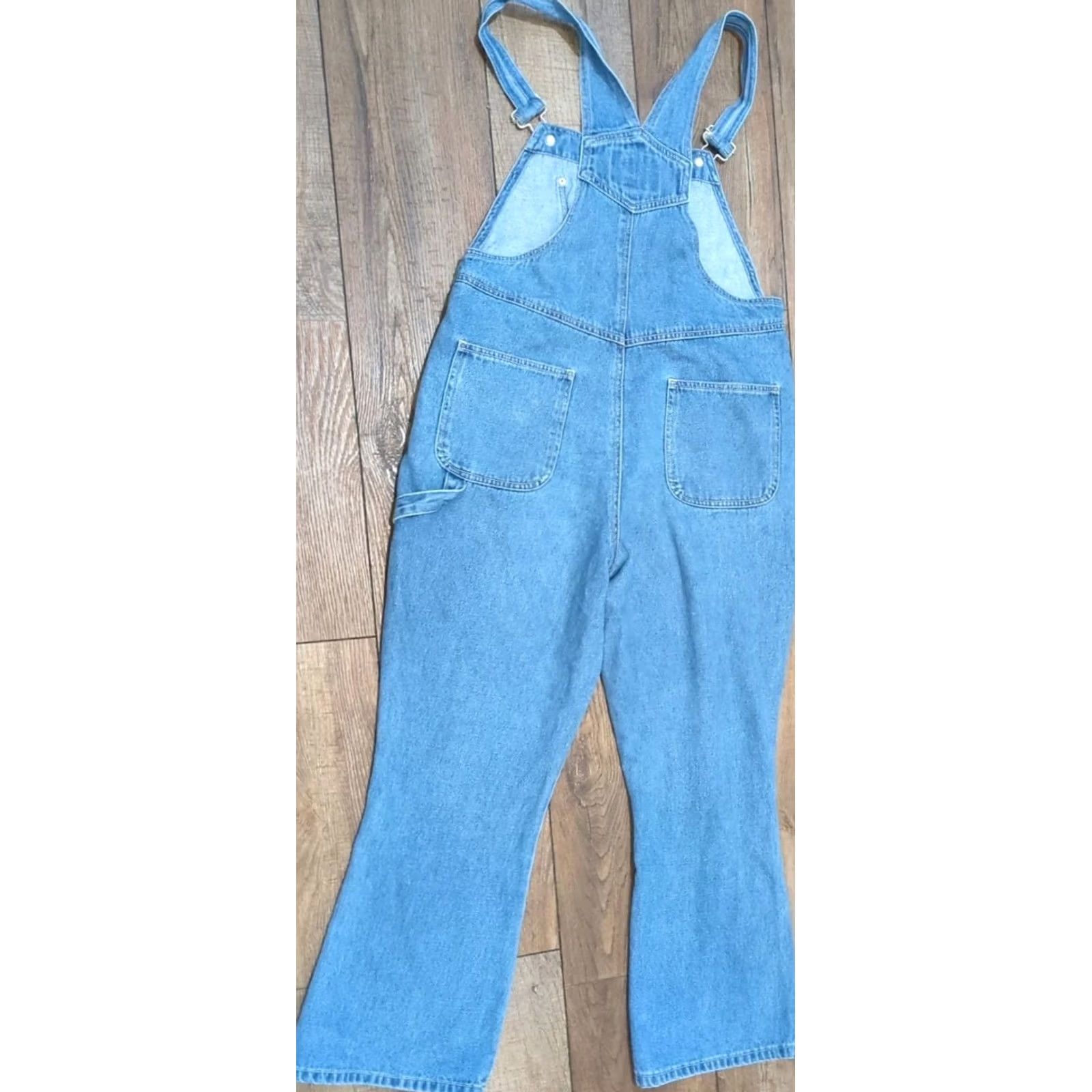 Denime No Excuses Bib Overalls Jeanswear Denim Blue Size 16 JRS Womens Regular Classic Pockets Vintage: No Excuses (Juniors) Size 26" / US 2 / IT 38 - 6 Thumbnail