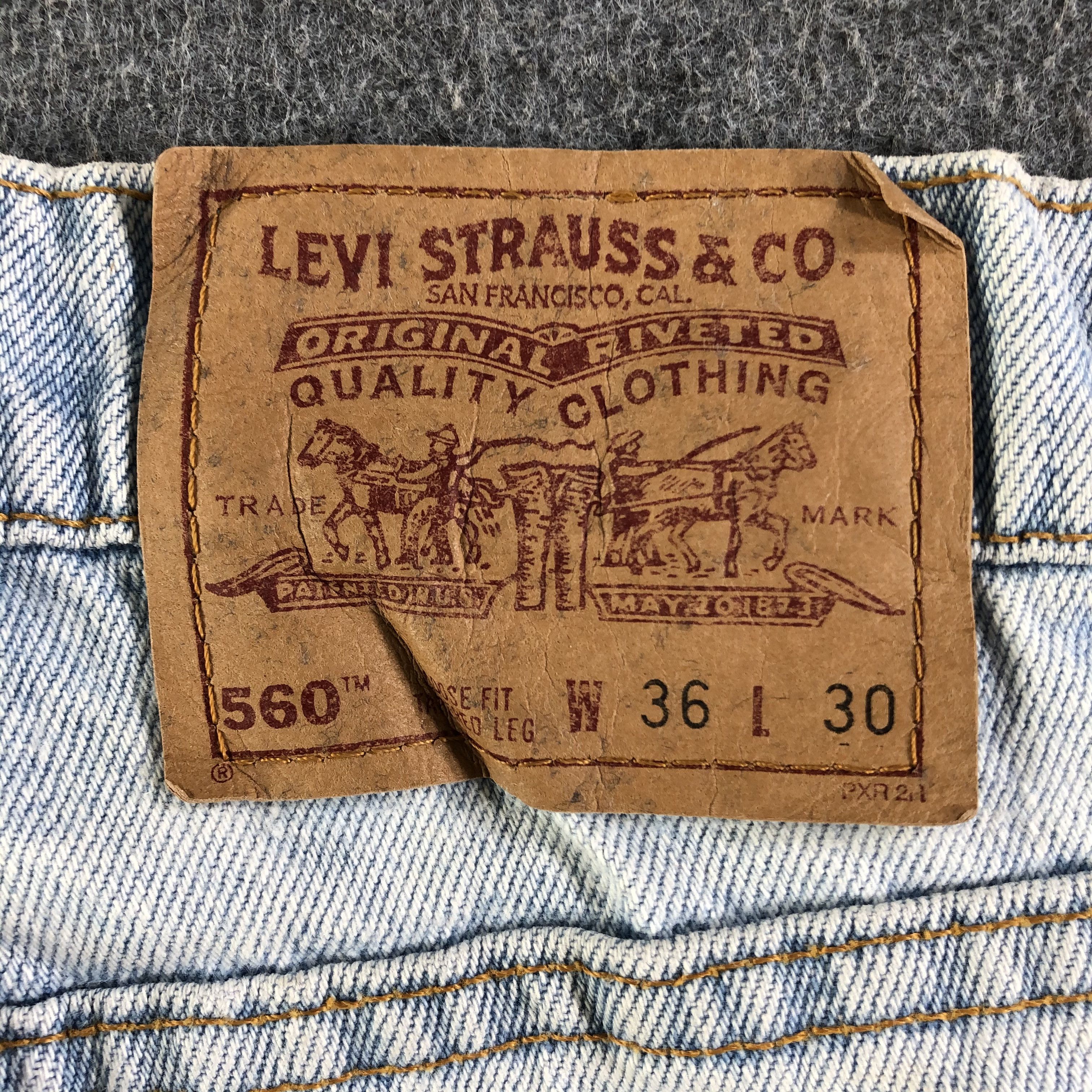 Levi's 90s Vintage Light Wash Levis 560 Jeans-J3138 Size US 35 - 5 Thumbnail