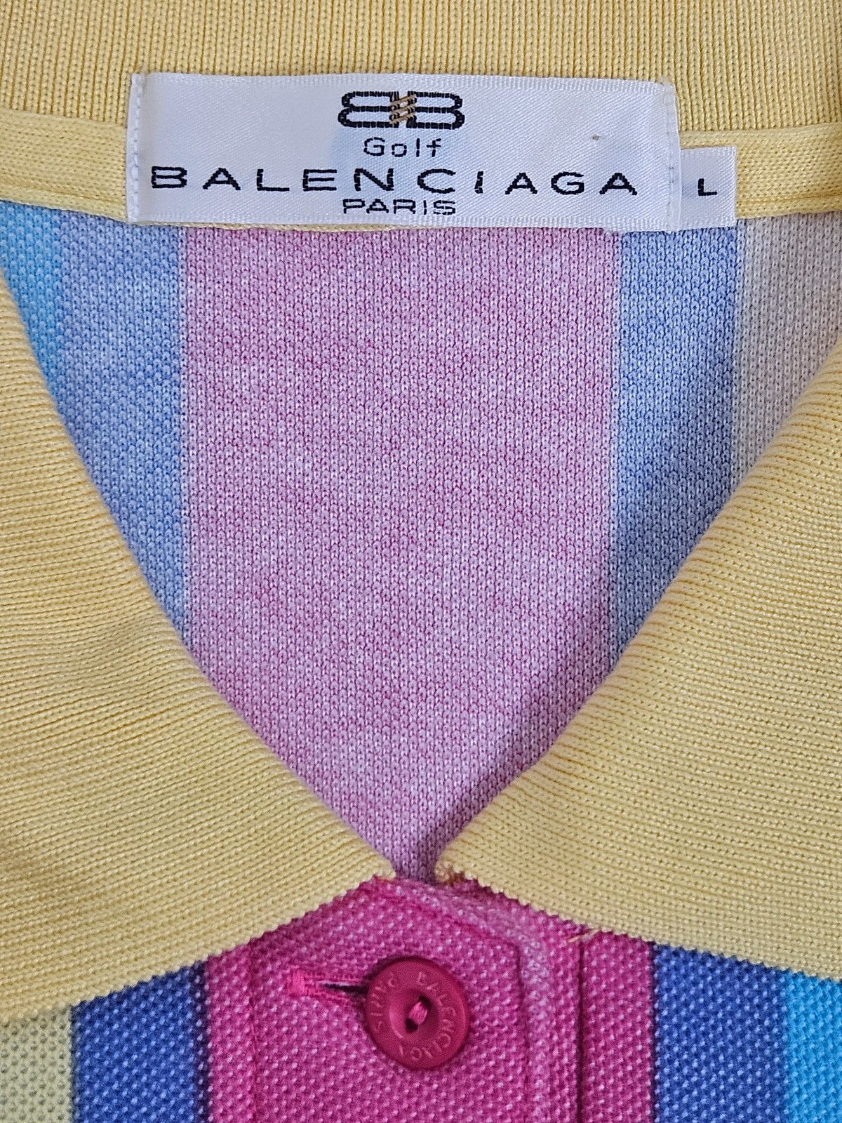 Balenciaga Vintage Balenciaga Paris Polo colourblock shirt Size US L / EU 52-54 / 3 - 4 Thumbnail
