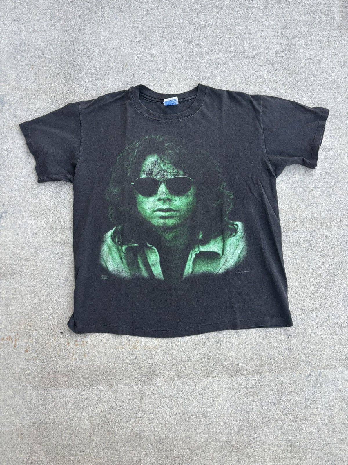 Band Tees Vintage 90s Jim Morrison Faded T Shirt Size US L / EU 52-54 / 3 - 1 Thumbnail