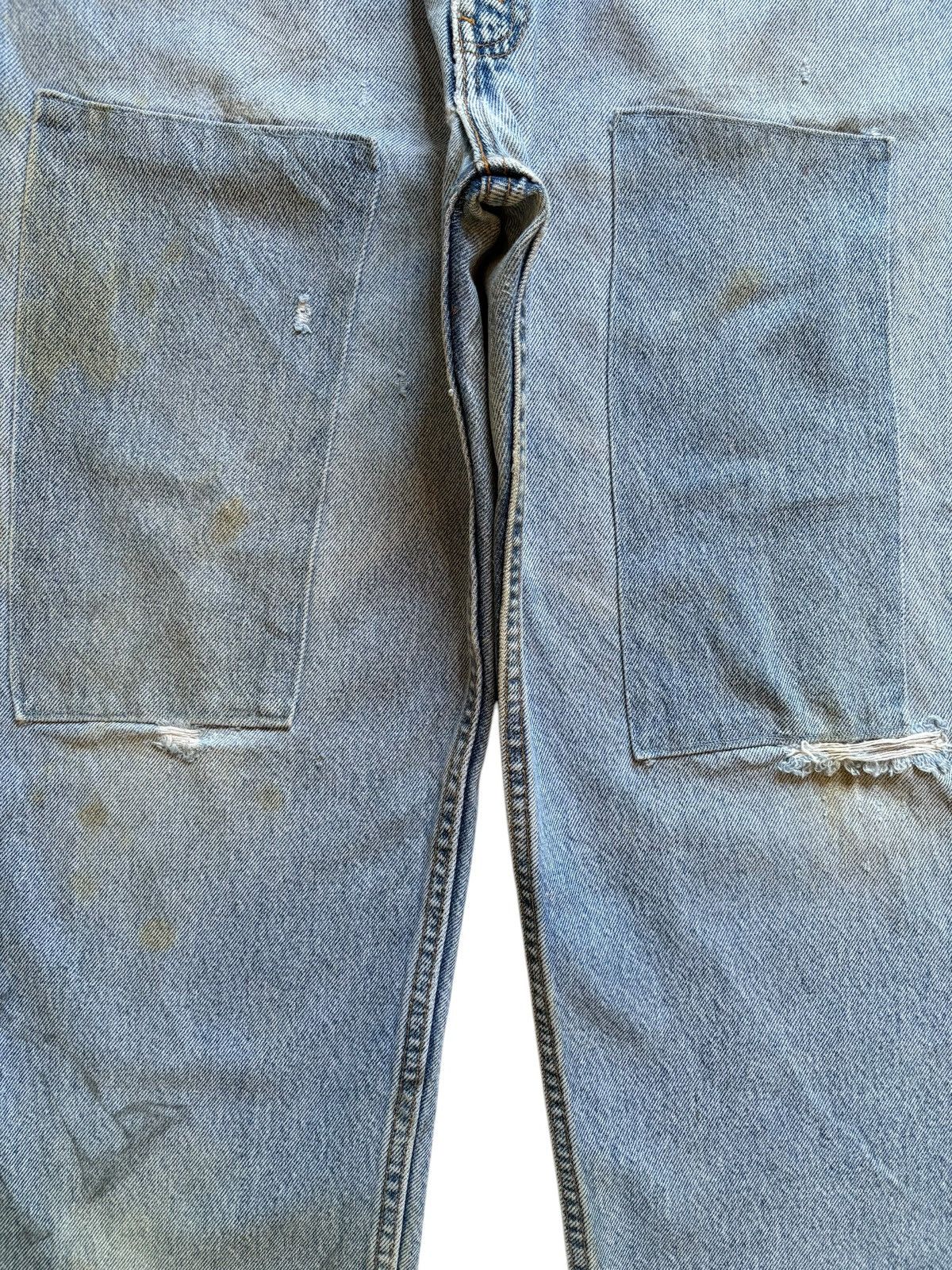 Levi's Vintage 90s Levis 540 Orange Tab Mud Wash Patched Baggy Jean Size US 35 - 5 Thumbnail