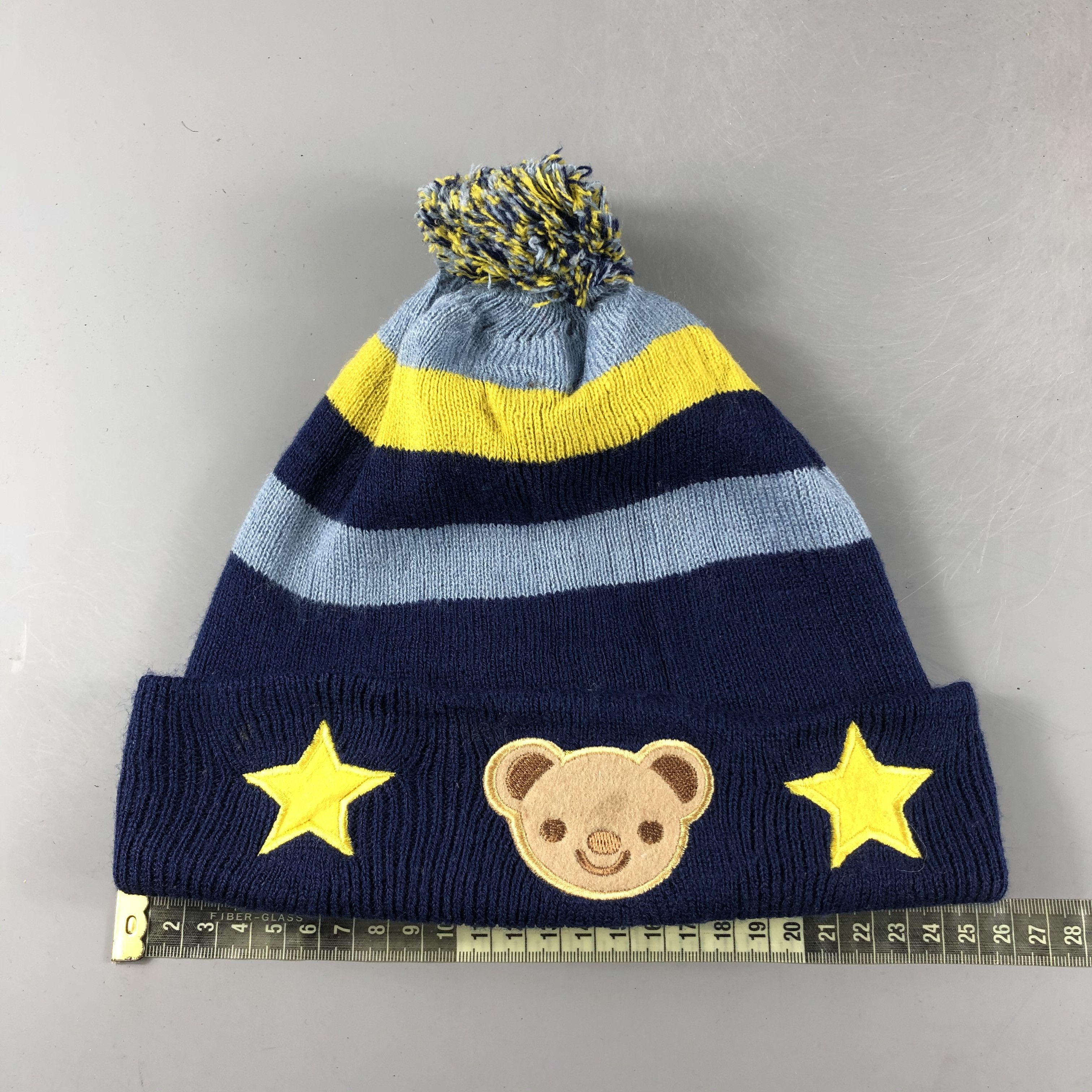 Japanese Brand × Vintage Unknown Cute Stripe Bobble Beanie Snow Hat Snow Cap -D440 Size ONE SIZE - 4 Thumbnail