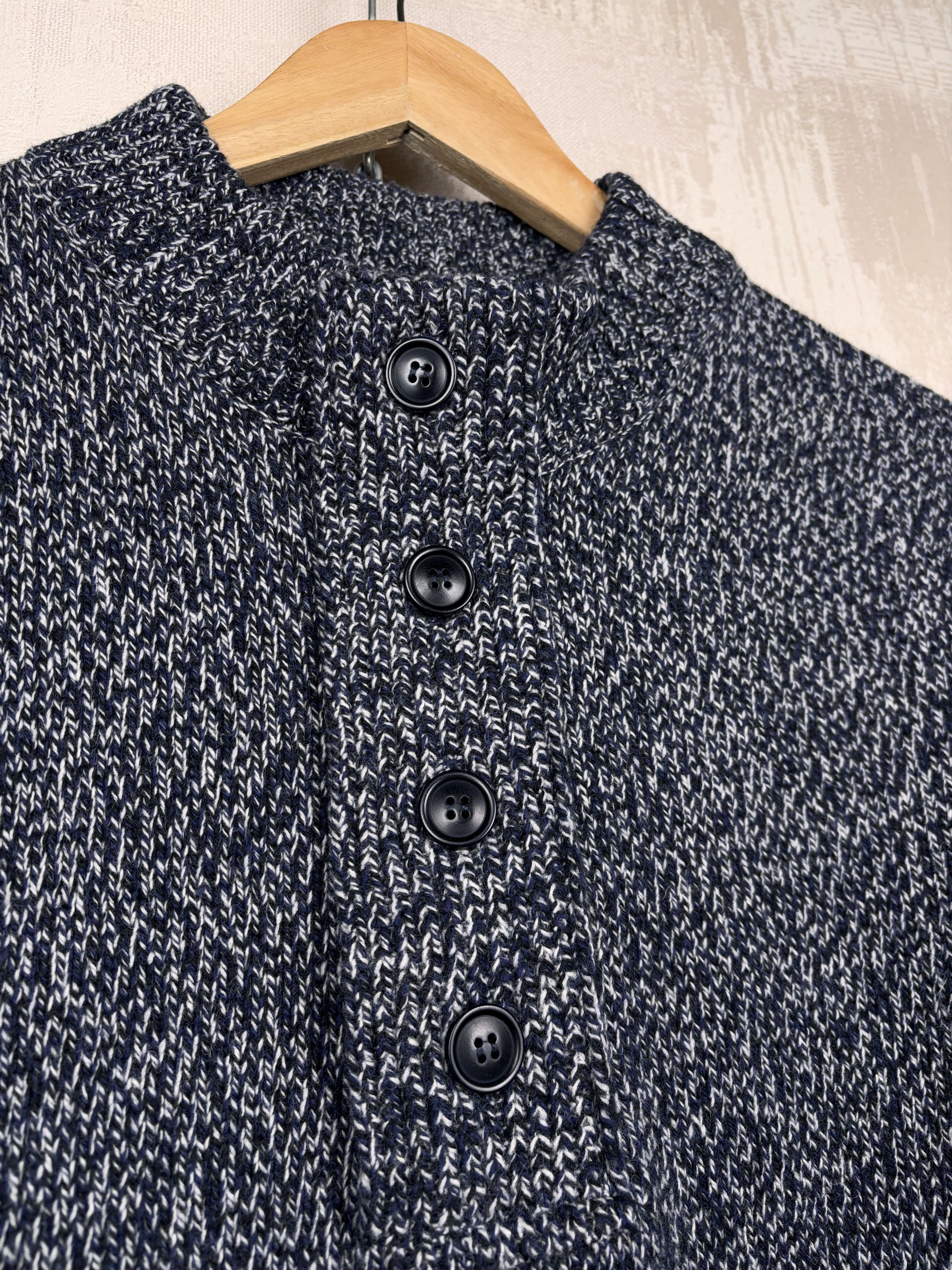 Barbour Barbour Sid Half Zip Pullover Navy Marl Wool Cotton Sweater Size US L / EU 52-54 / 3 - 4 Thumbnail