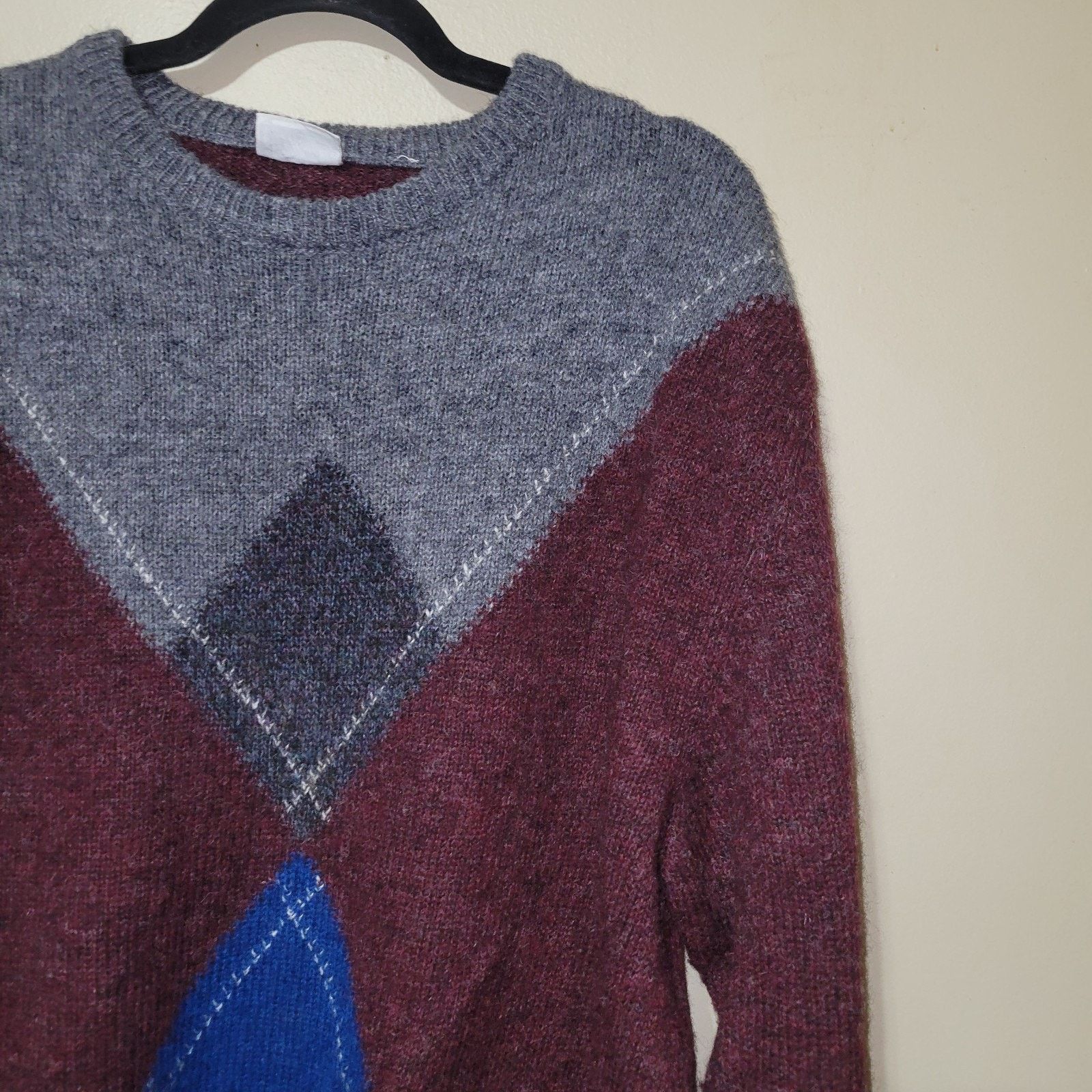 Vintage Vintage Maglificio Florence Argyle Patterned Acrylic/Wool XL Size US XL / EU 56 / 4 - 10 Thumbnail