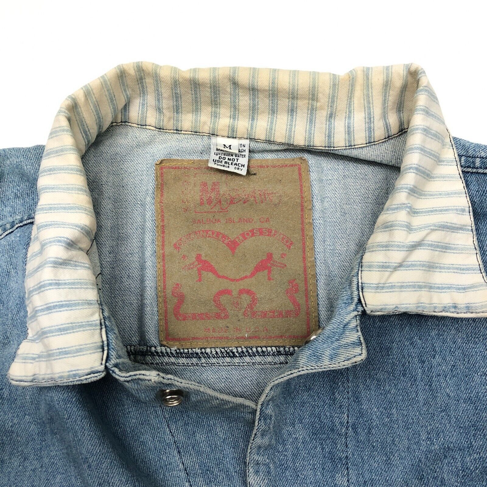 Vintage vintage 90s Made In USA Mossimo Blue Denim Jacket Medium Size US M / EU 48-50 / 2 - 5 Thumbnail