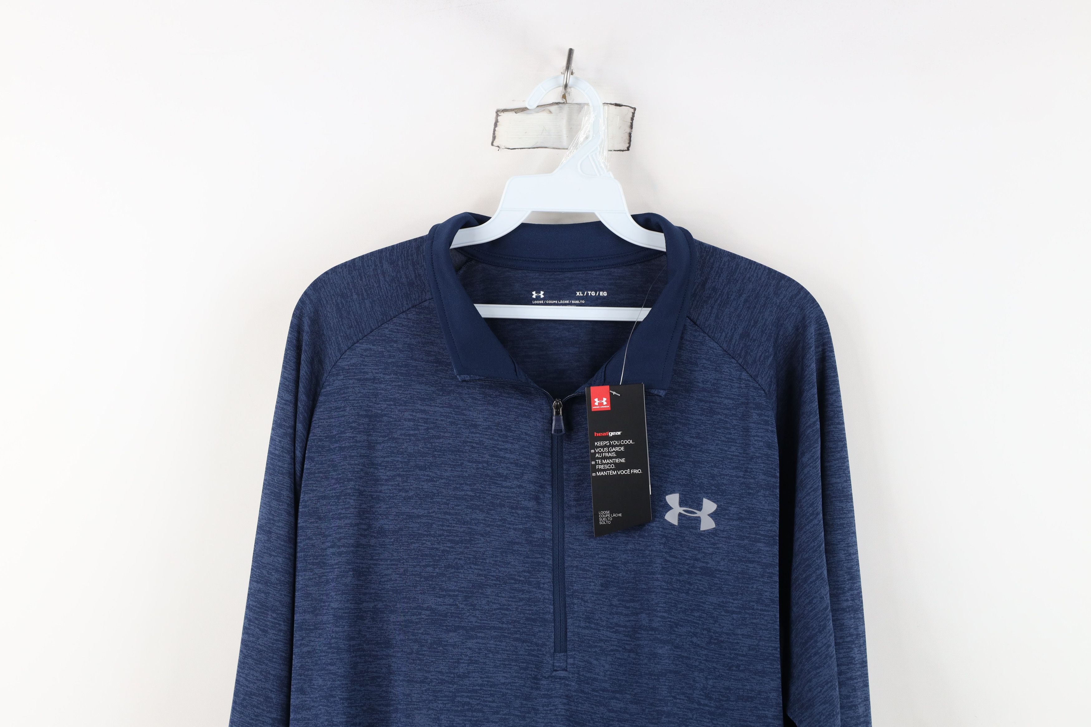 Under Armour New Under Armour HeatGear Half Zip Pullover Jacket Top Blue Size US XL / EU 56 / 4 - 2 Thumbnail