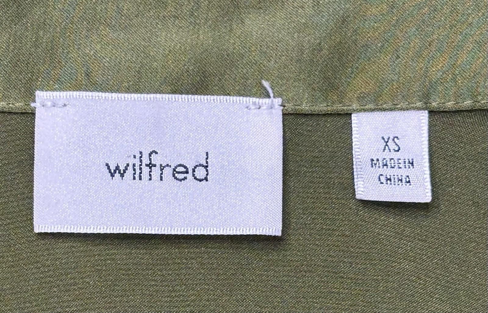 Aritzia Aritzia Wilfred Top Women XS Satin Green Shirt Career Collar Size XS / US 0-2 / IT 36-38 - 2 Thumbnail