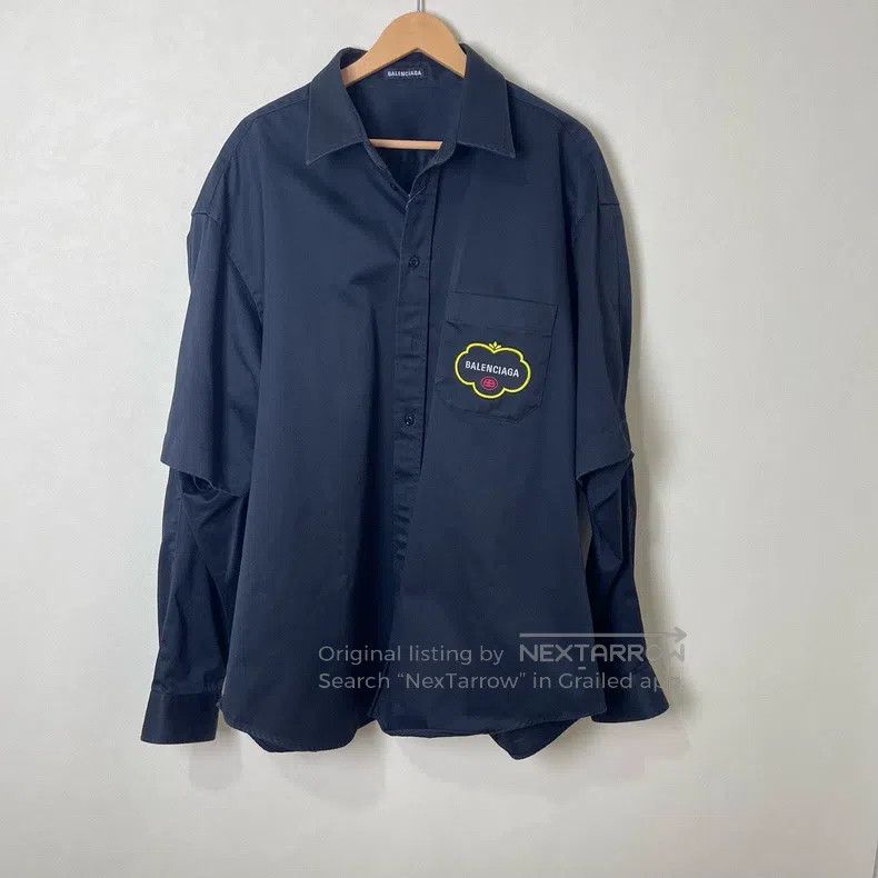Balenciaga Balenciaga size 40 Fake two-piece button-down shirt jacket Size M / US 6-8 / IT 42-44 - 1 Thumbnail