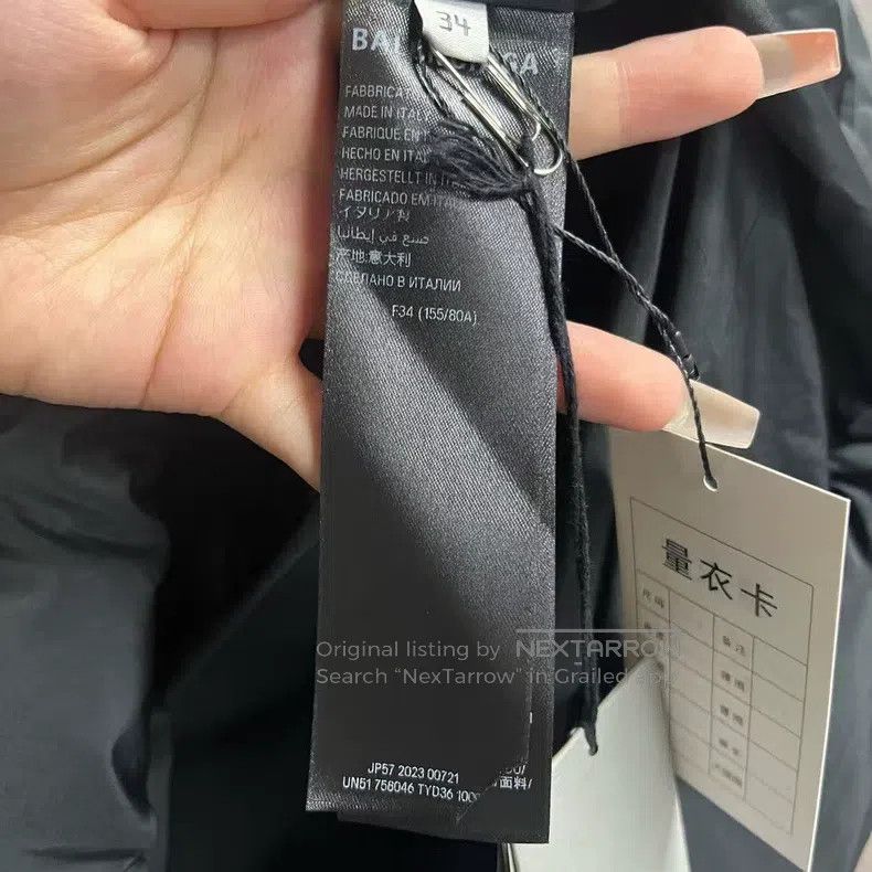 Balenciaga Balenciaga Black letter logo print long-sleeve jacket Size XXS / US 00 / IT 34 - 2 Thumbnail