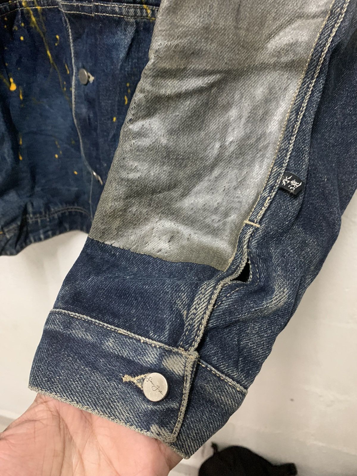 Sean John Sean John Paint Splatter Denim Jacket Size US XXL / EU 58 / 5 - 9 Thumbnail