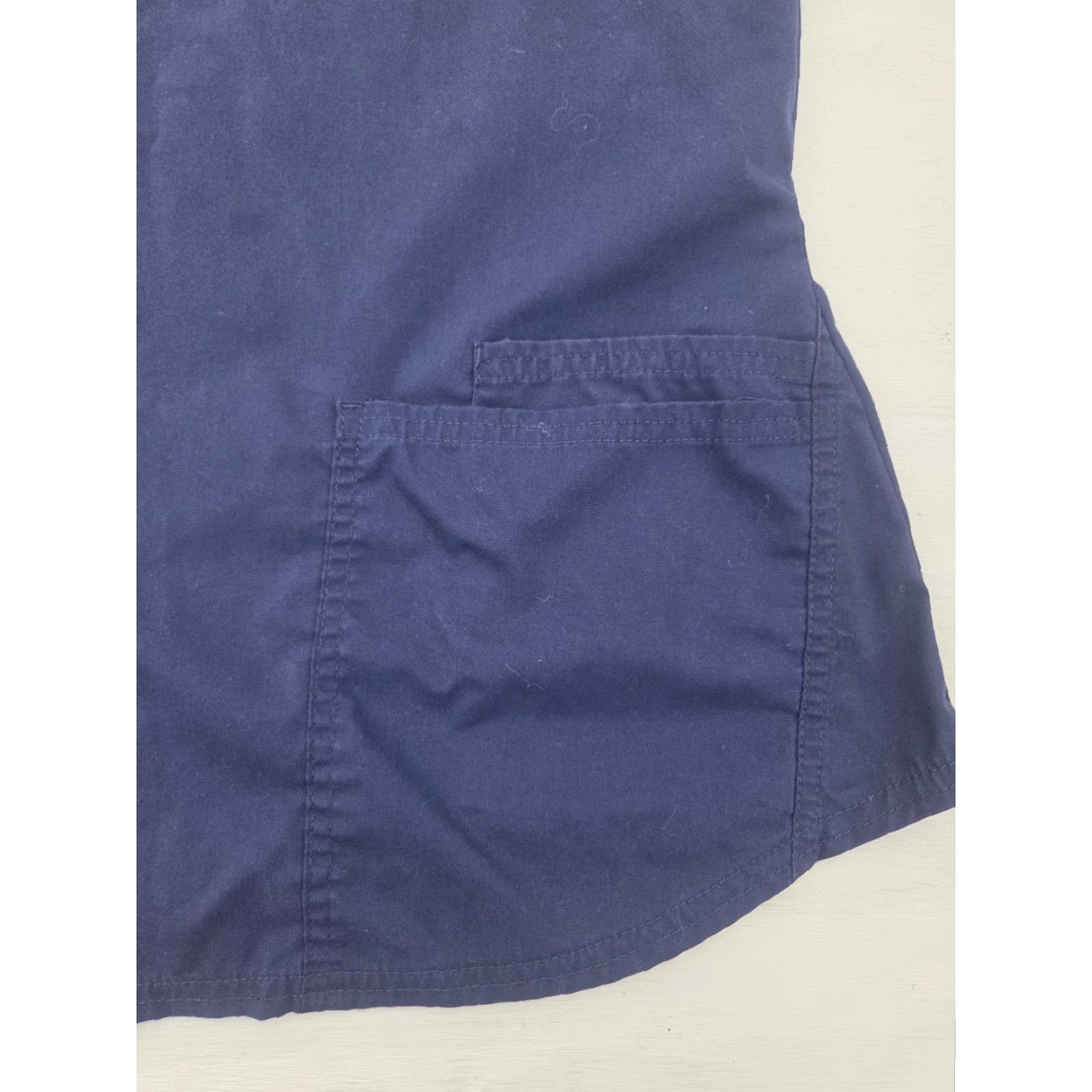 Vintage Scrubstar Scrub Top Womens 2XL Blue V-neck Short Sleeve Medical Nurse Work Shirt Size XXL / US 16-18 / IT 52-54 - 2 Thumbnail