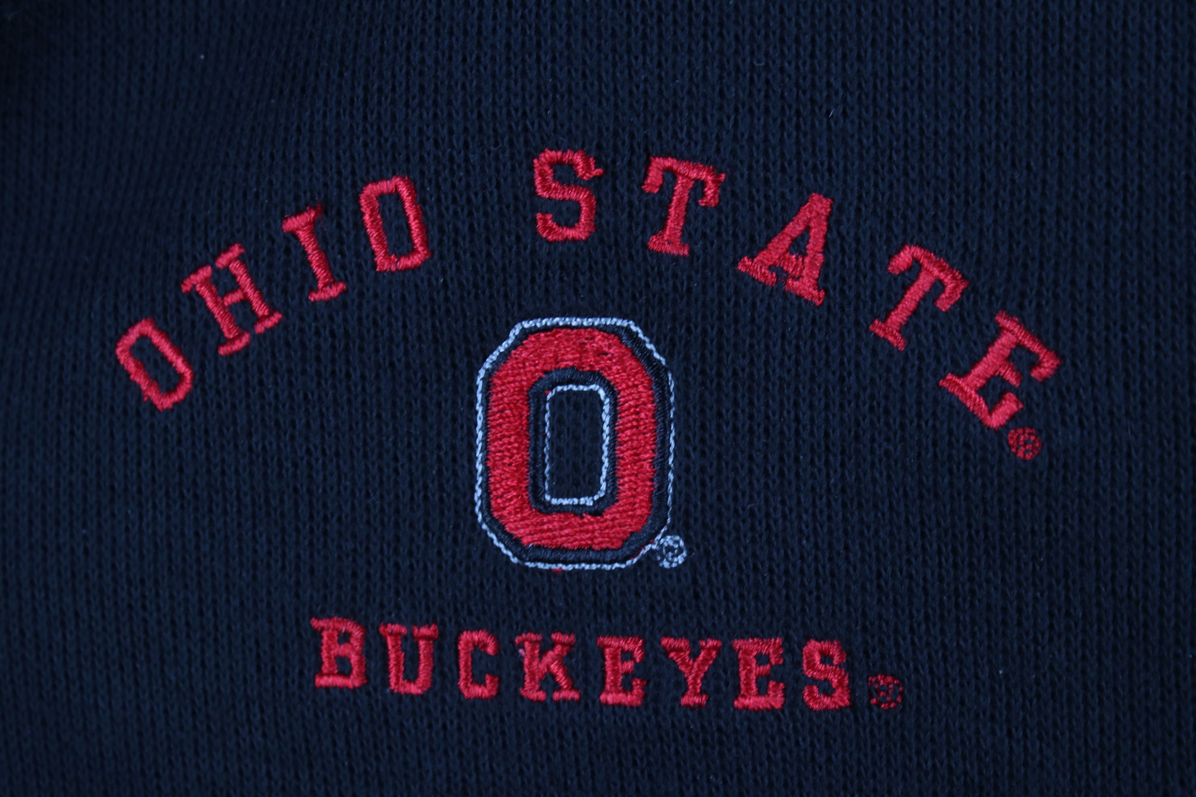 Vintage Vintage 90s Ohio State University Knit Sweater Vest Black Size US XL / EU 56 / 4 - 4 Thumbnail