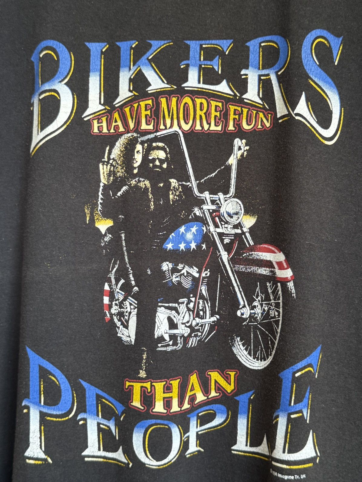 Harley Davidson Vintage 1996 Harley Davidson Bikers Have More Fun Thn People Size US XL / EU 56 / 4 - 4 Thumbnail